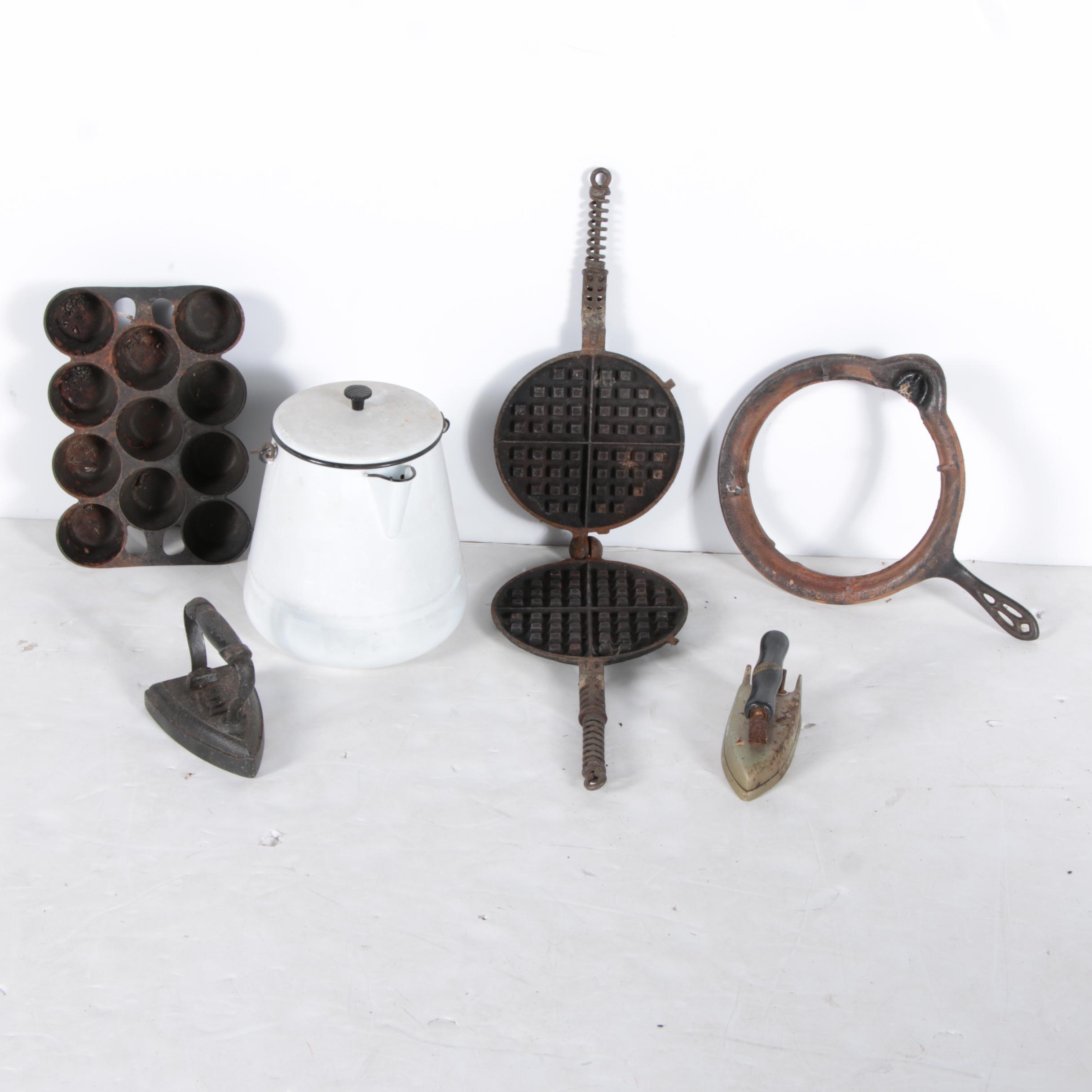 Assortment of Vintage Kitchen Utensils