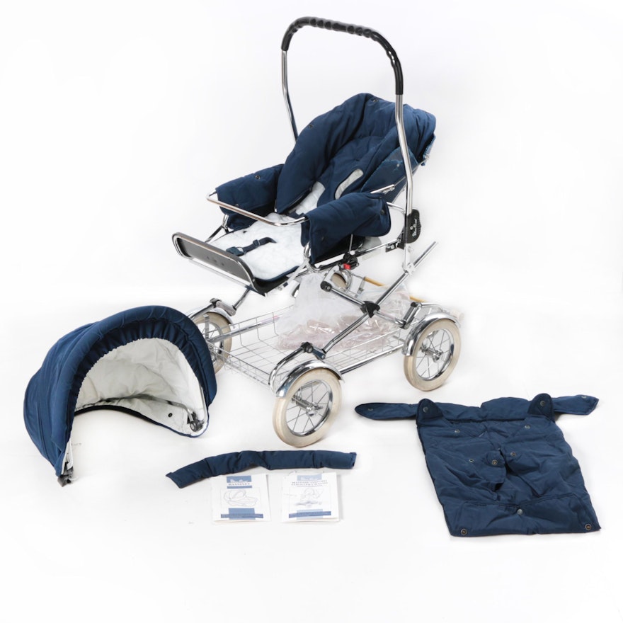 English Silver Cross Baby Carriage