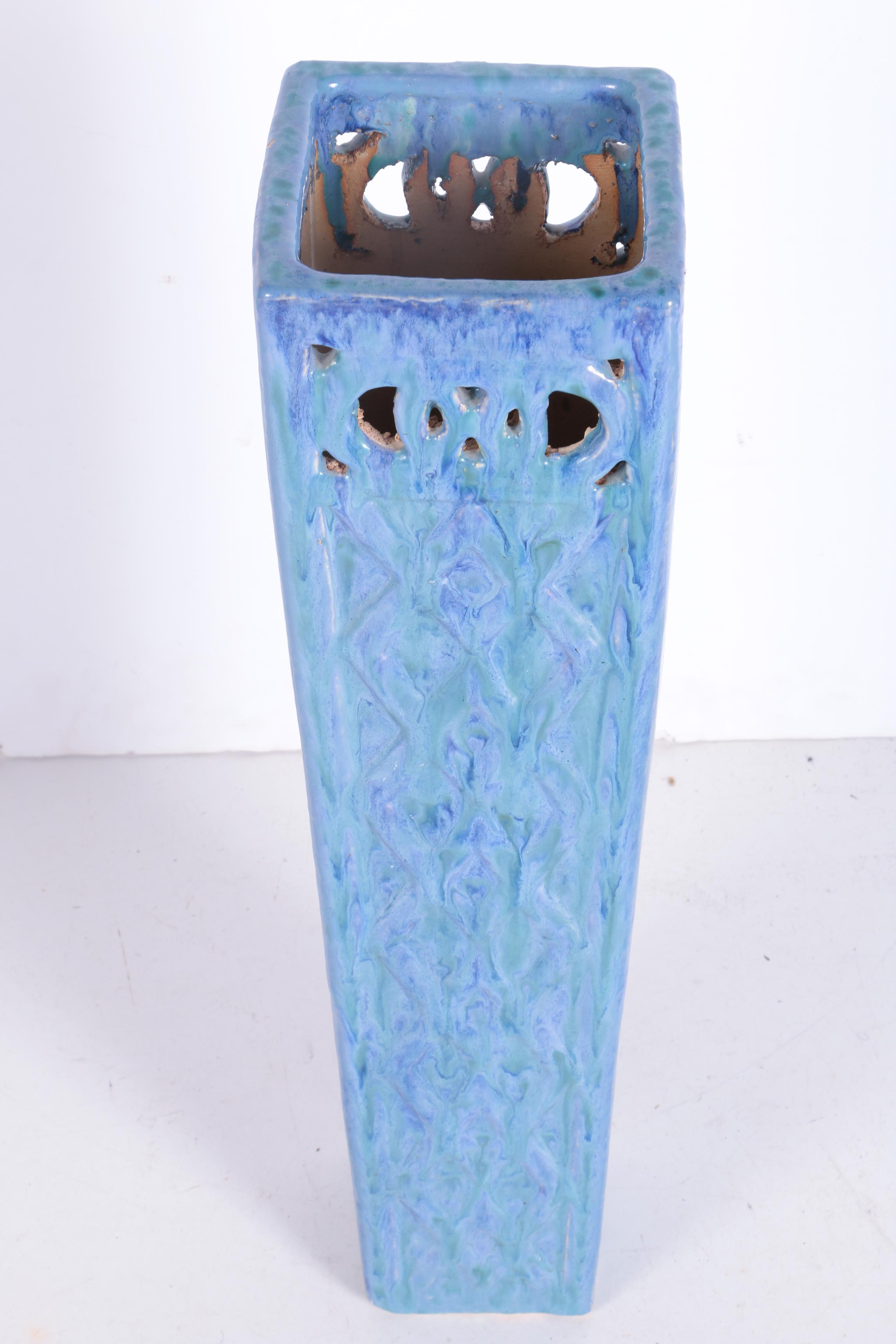 Blue Ceramic Floor Vase