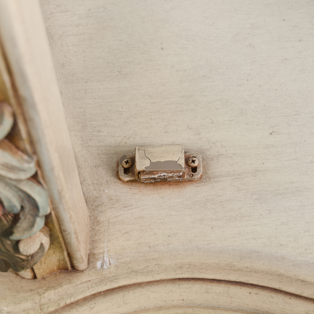 Louis XV Style Carved and Painted Curio Cabinet