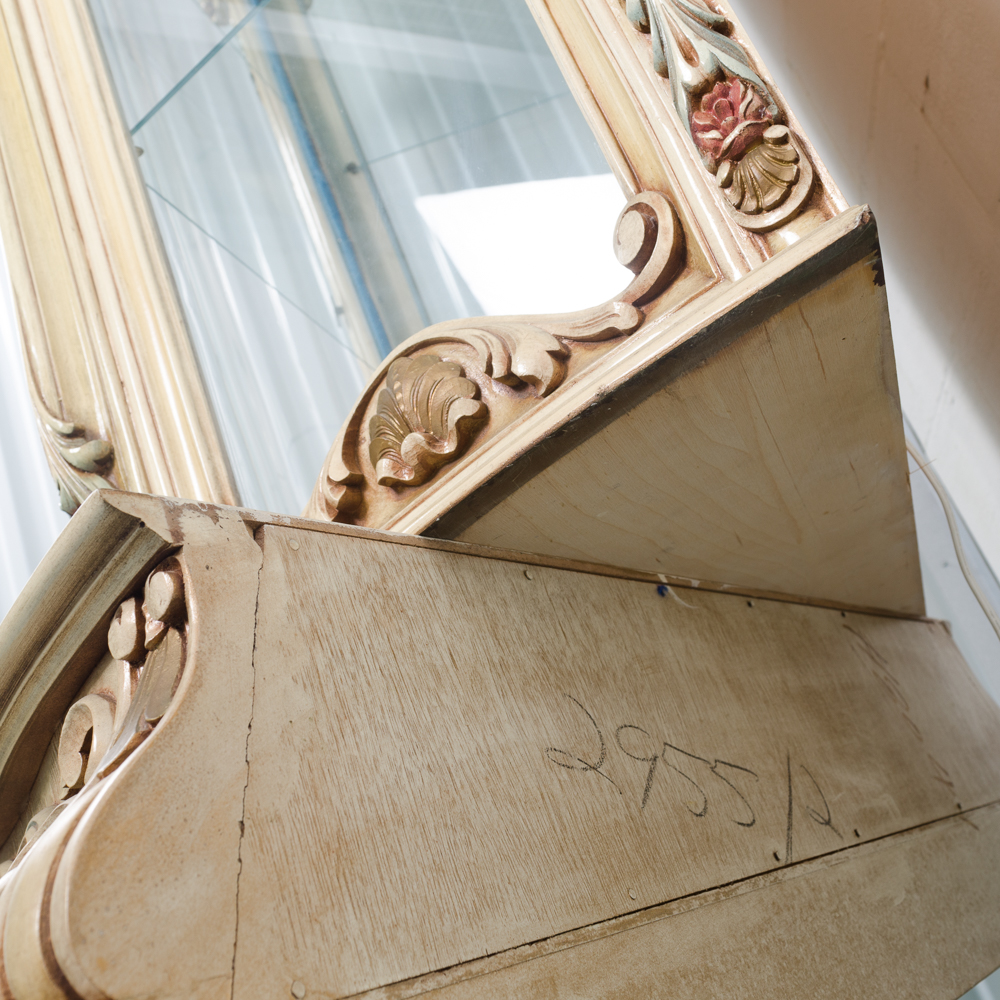 Louis XV Style Carved and Painted Curio Cabinet