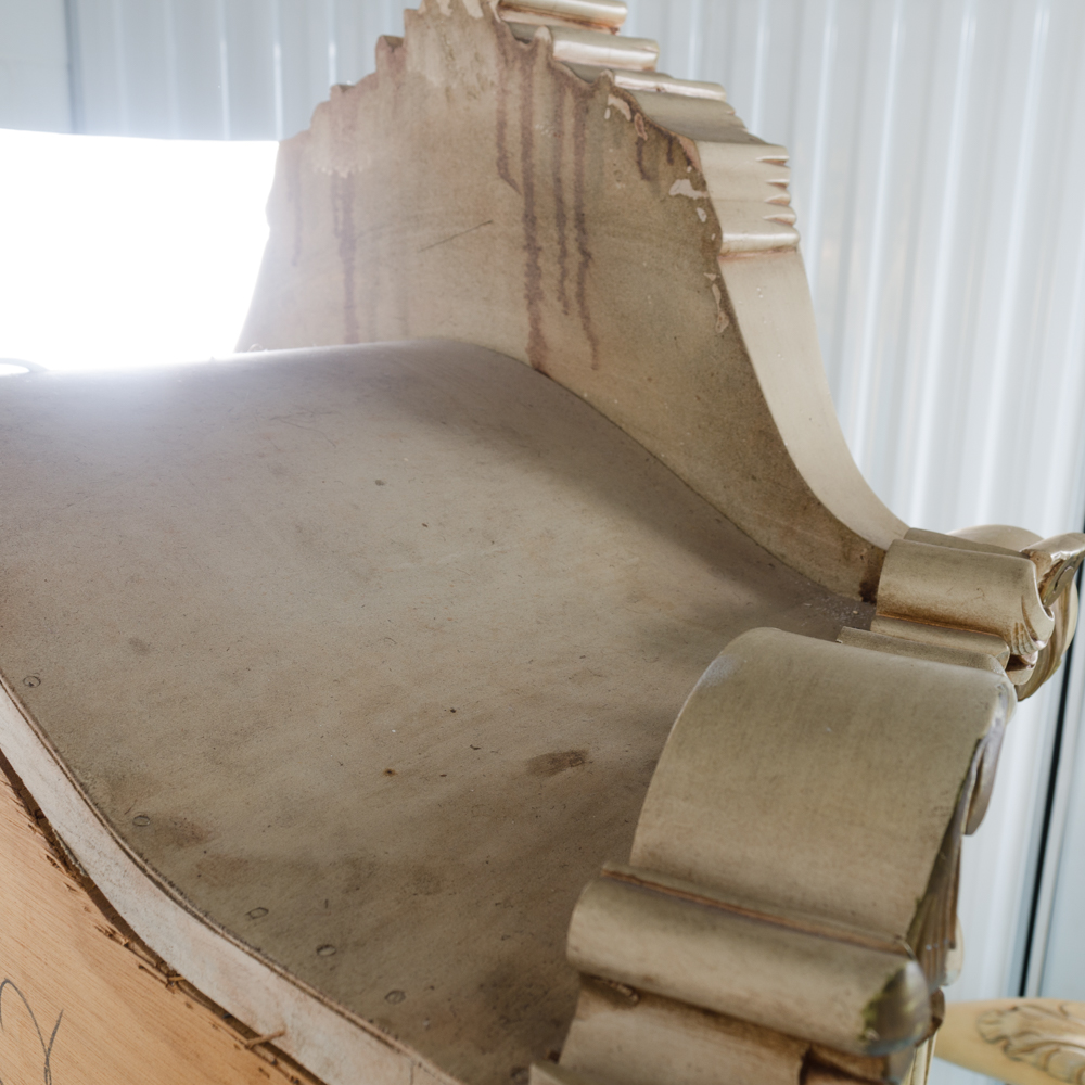 Louis XV Style Carved and Painted Curio Cabinet