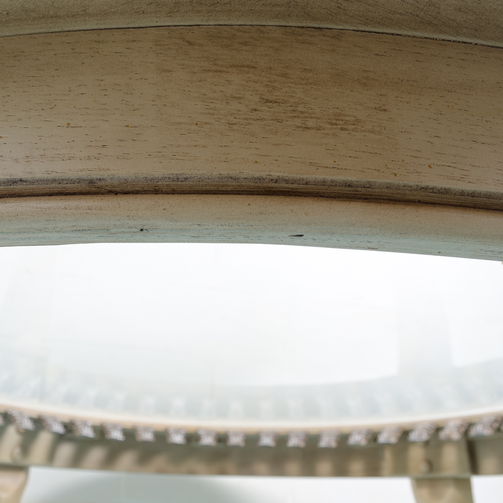 Carved Stylized Queen Anne Style Dining Table and Four Chairs