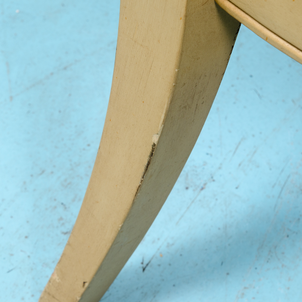 Carved Stylized Queen Anne Style Dining Table and Four Chairs