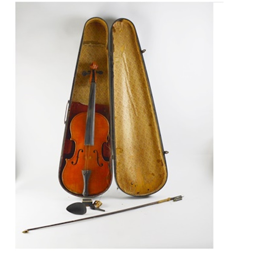 Stradivarius Copy Violin and Accessories