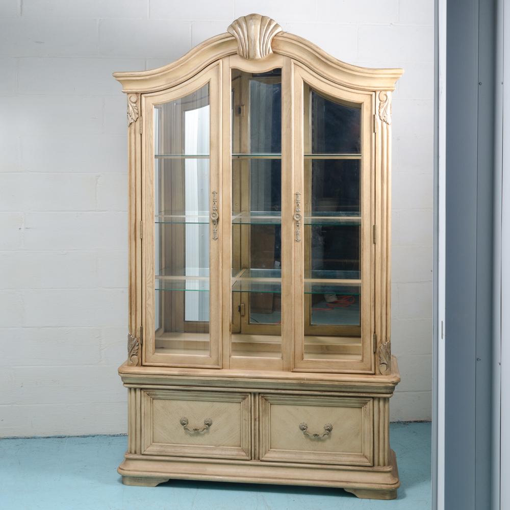 Contemporary Queen Anne Style China Cabinet