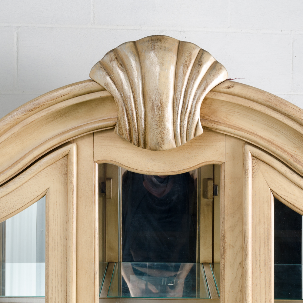 Contemporary Queen Anne Style China Cabinet