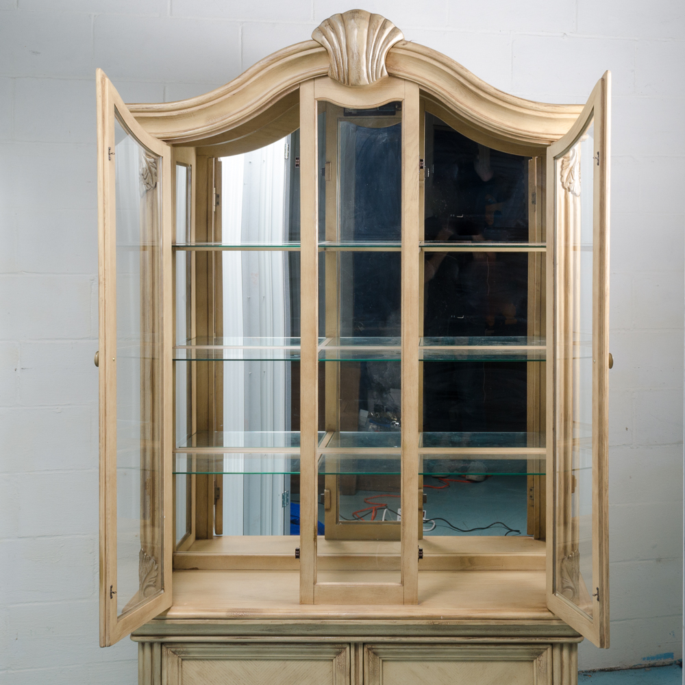Contemporary Queen Anne Style China Cabinet