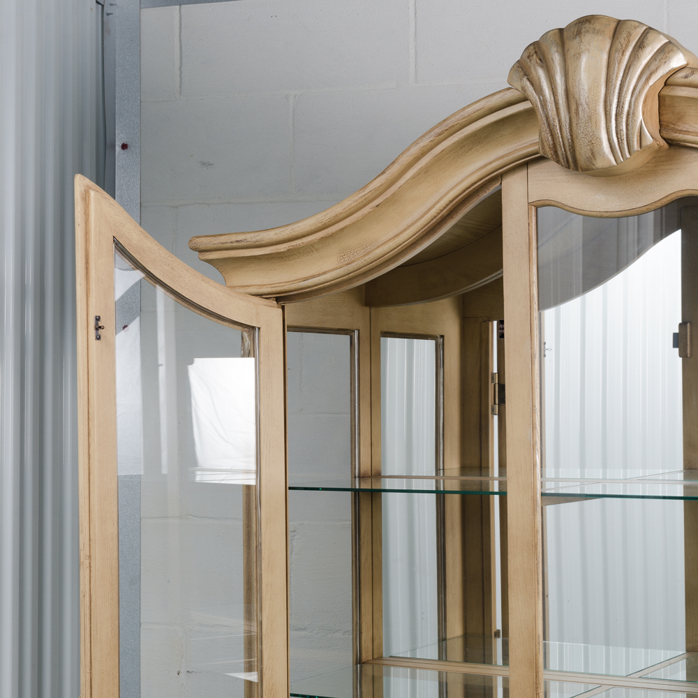 Contemporary Queen Anne Style China Cabinet