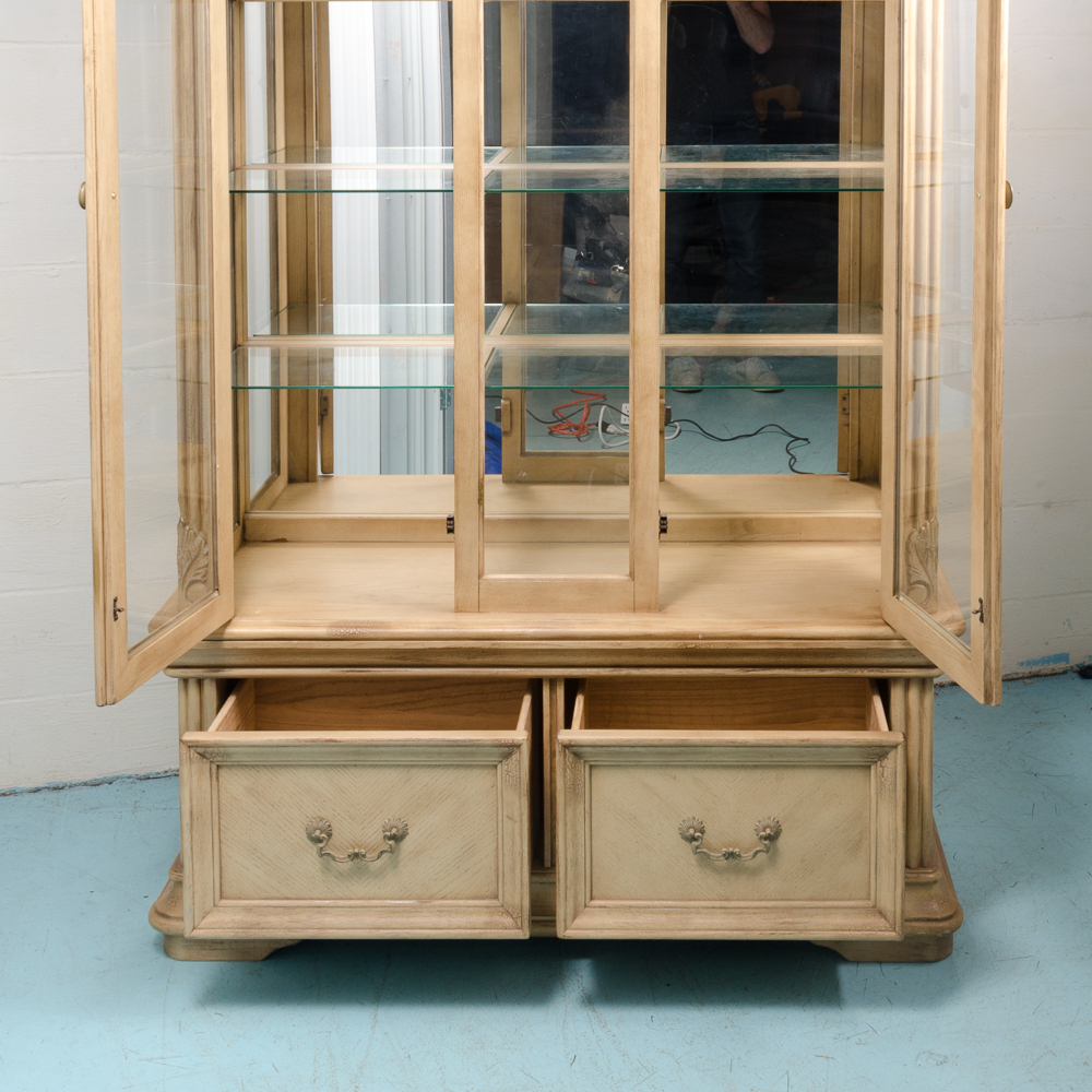Contemporary Queen Anne Style China Cabinet