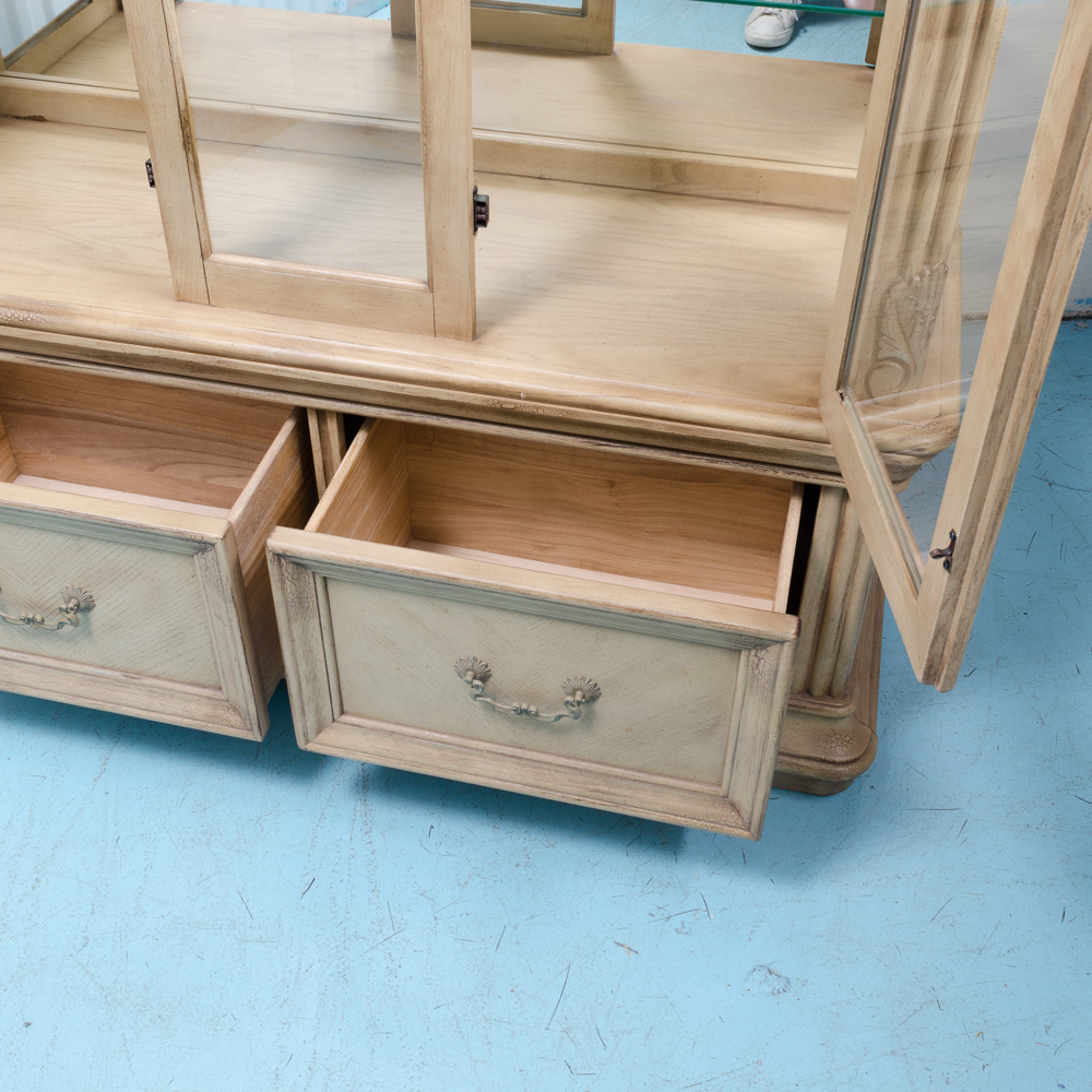 Contemporary Queen Anne Style China Cabinet