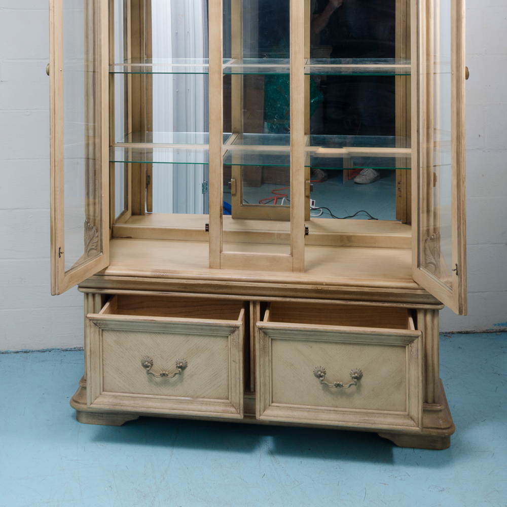Contemporary Queen Anne Style China Cabinet