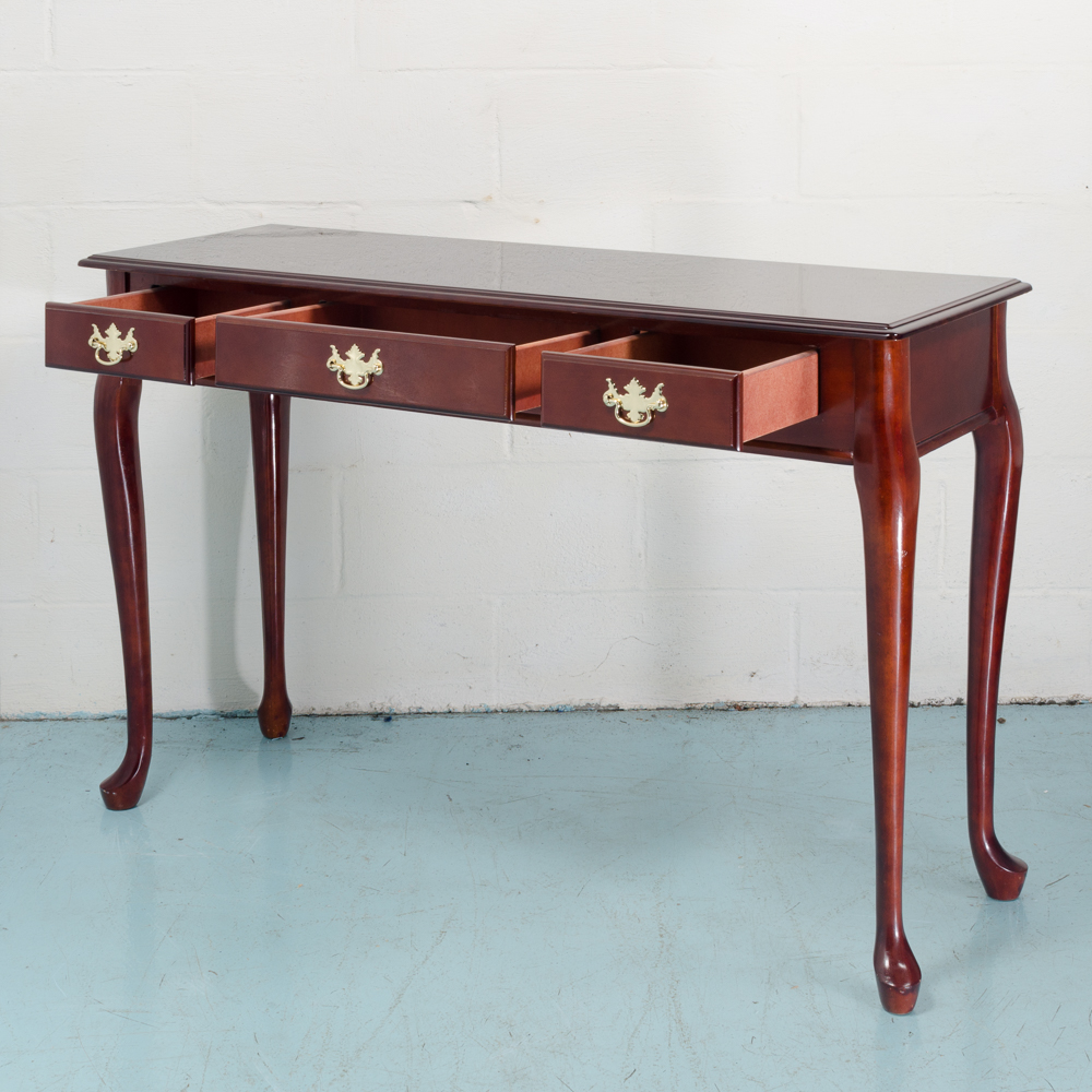 Chippendale Style Cherry Console Table