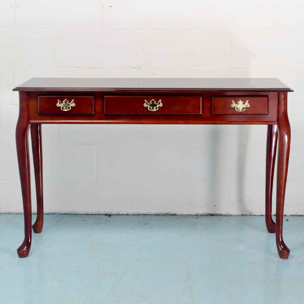 Chippendale Style Cherry Console Table