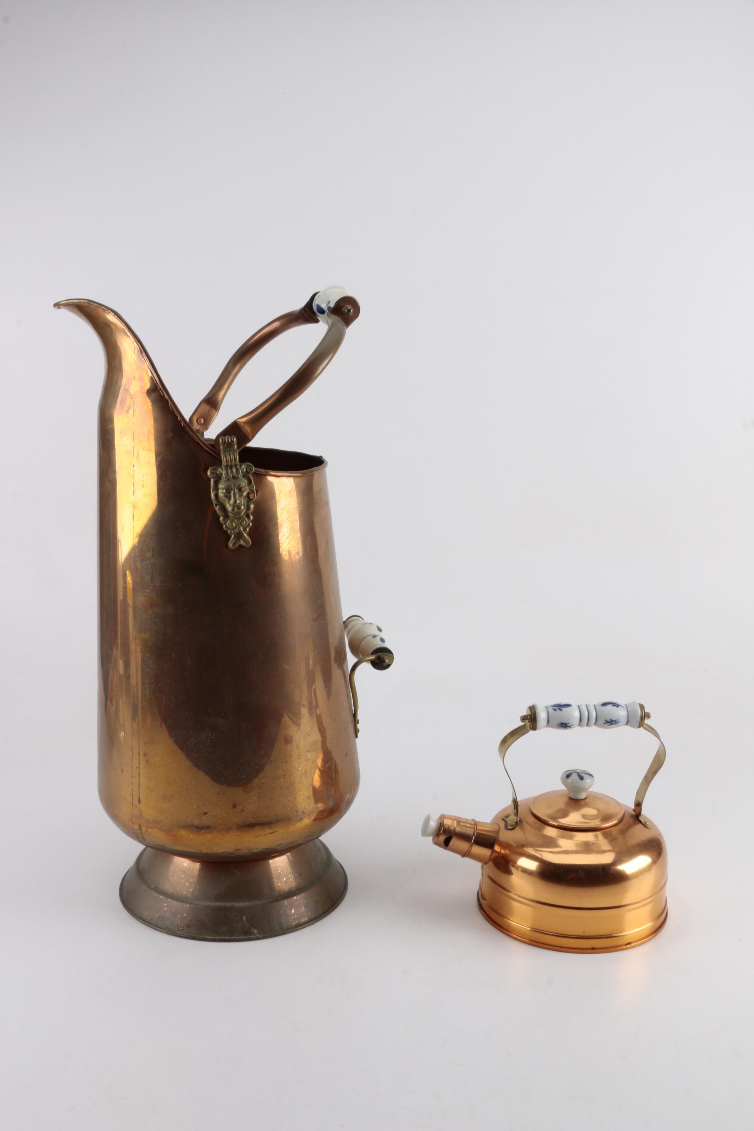 Copper Teapot and Coal Bucket