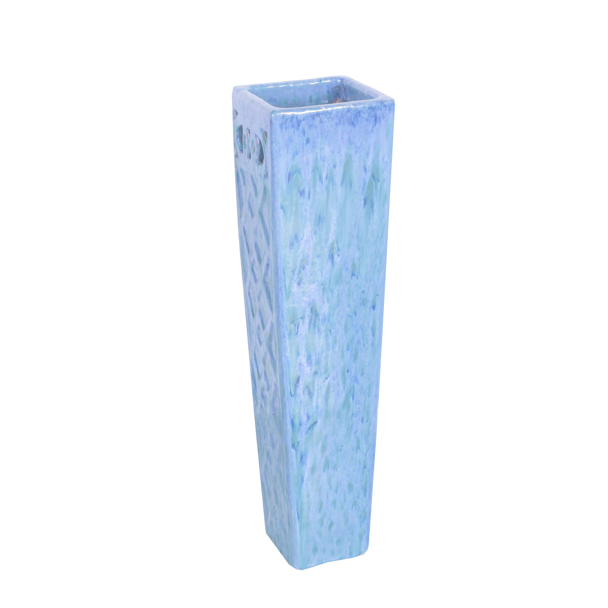 Blue Ceramic Floor Vase