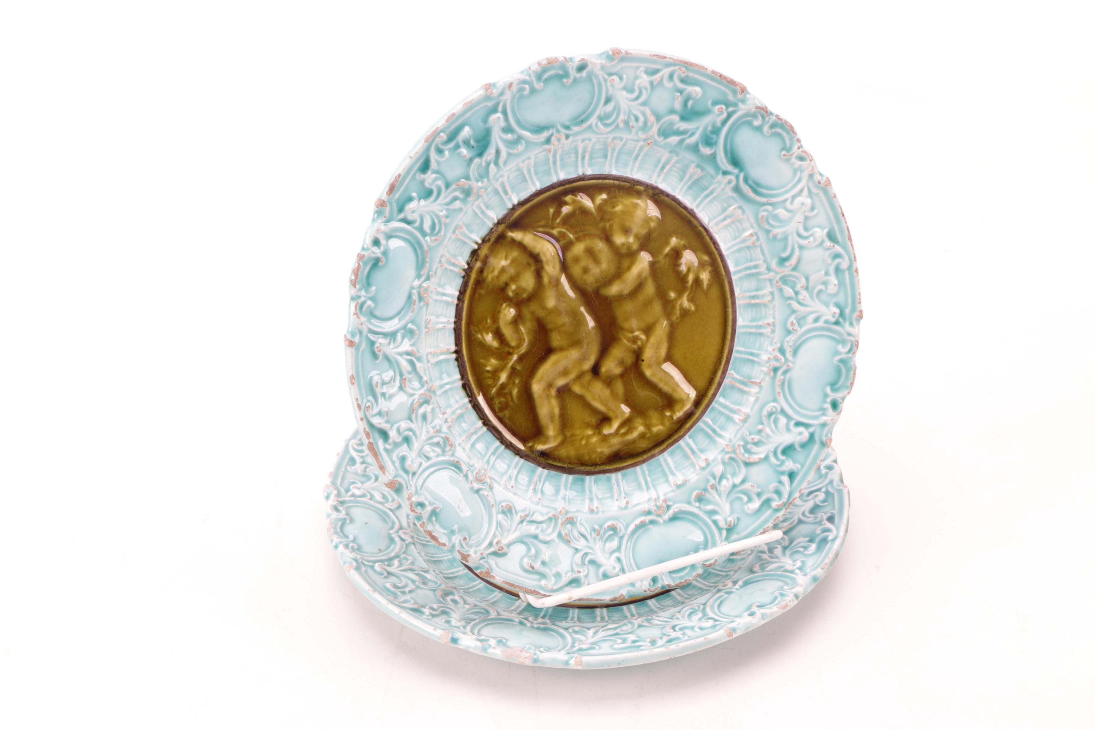 Villeroy and Boch and H&K Tunstall Majolica Plates