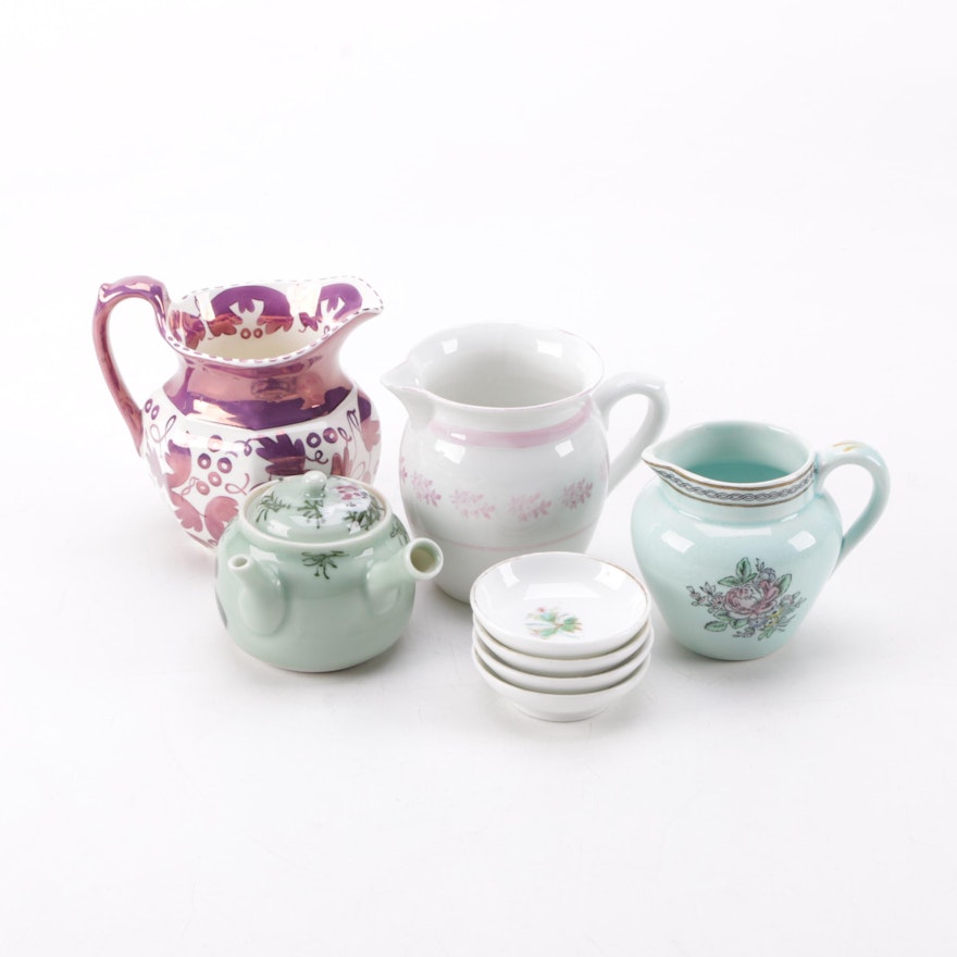 Porcelain and Stoneware Serveware including Vintage Adams