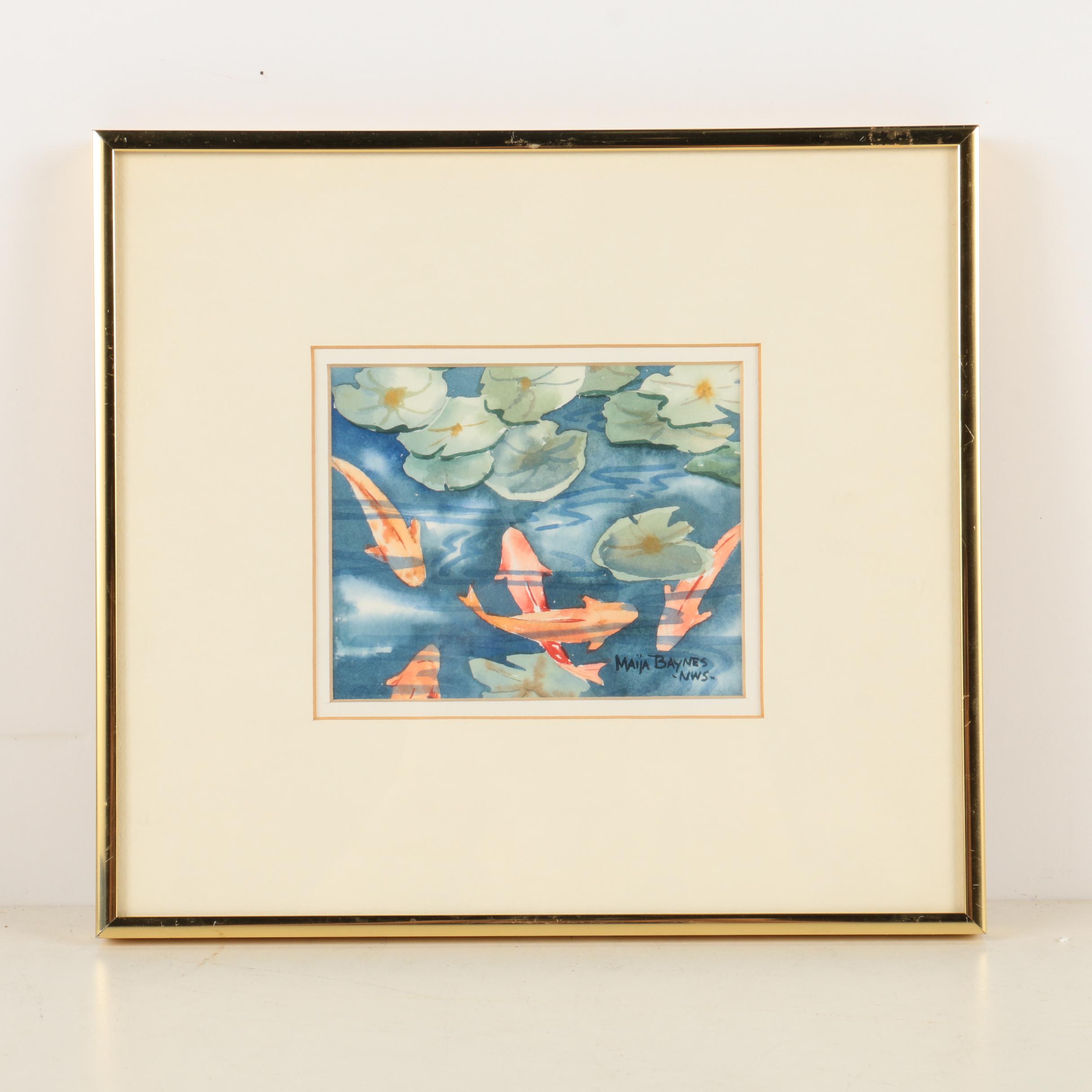 Maija Baynes Watercolor Paintings of Ponds