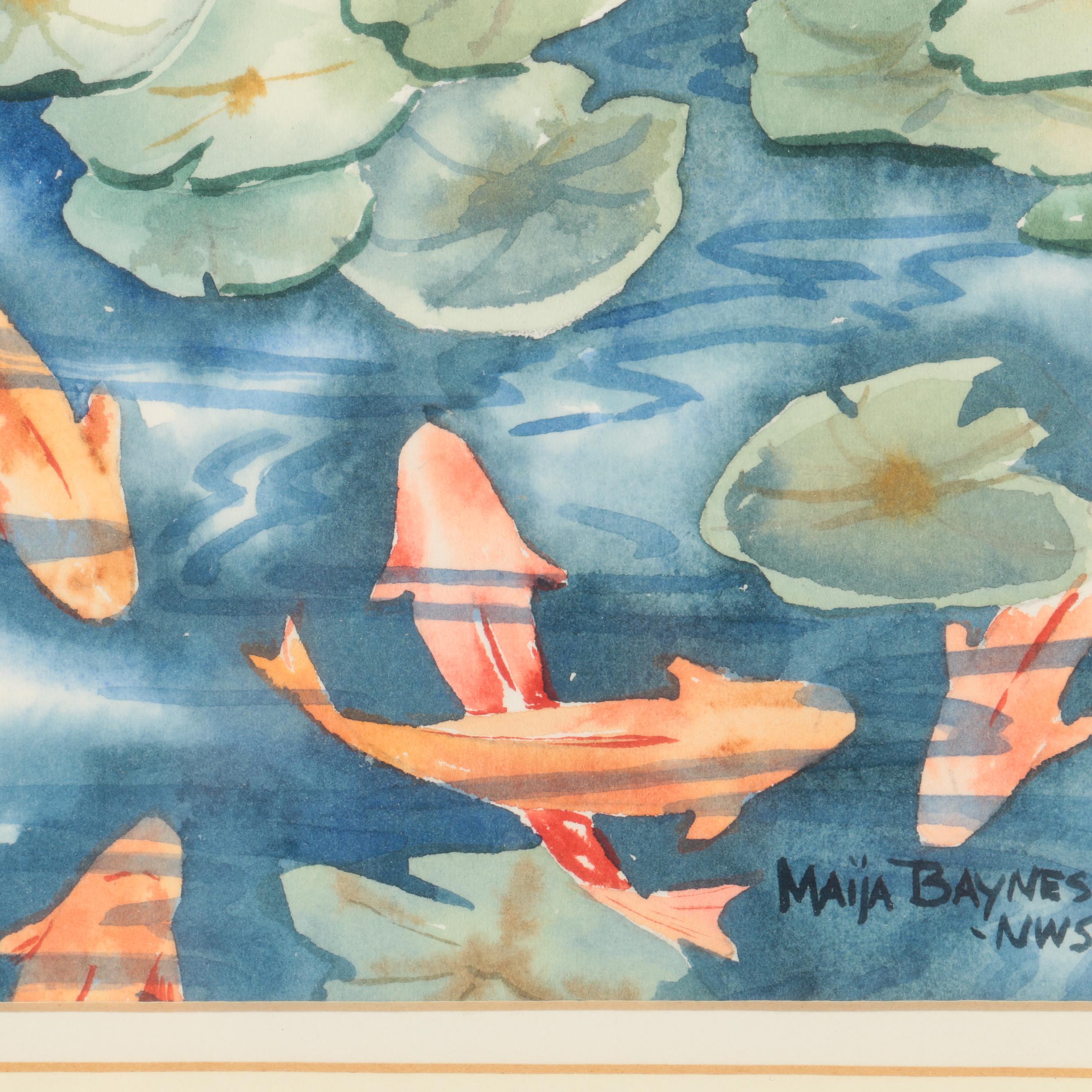 Maija Baynes Watercolor Paintings of Ponds