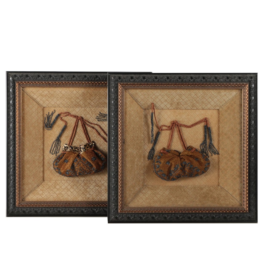 Pair of John Richard Framed Beaded Handbags