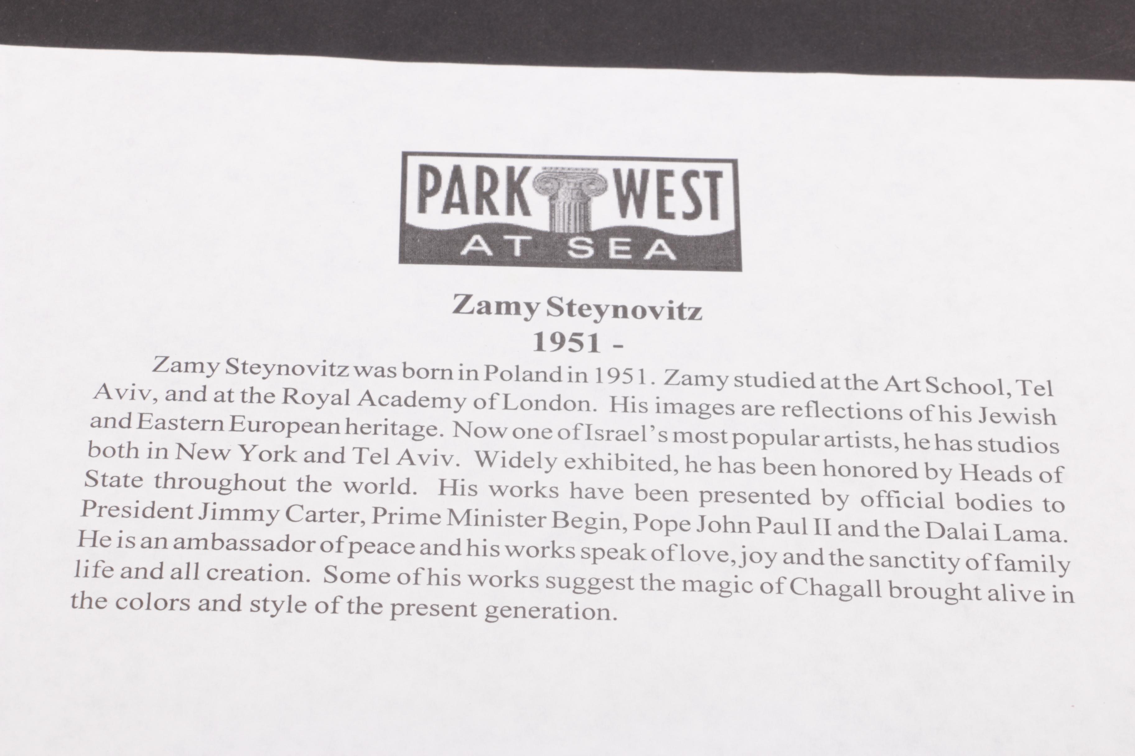 Zamy Steynovitz Seriolithograph "Beauty and Beau"