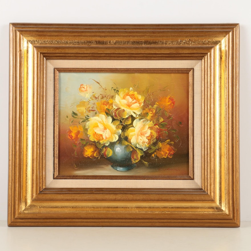 Oil Painting of Floral Arrangement