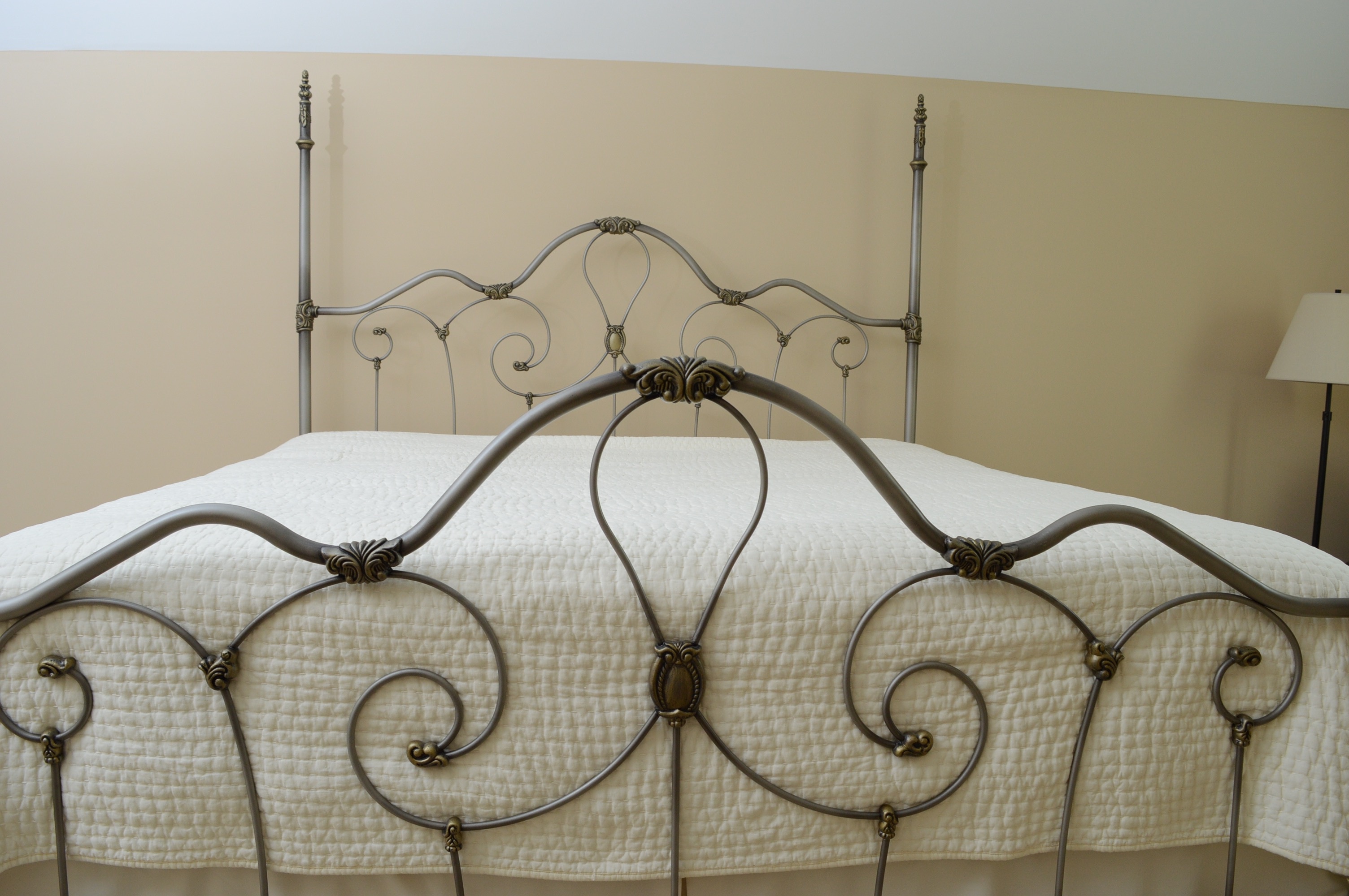 Ornate Four Poster Metal Bed Frame