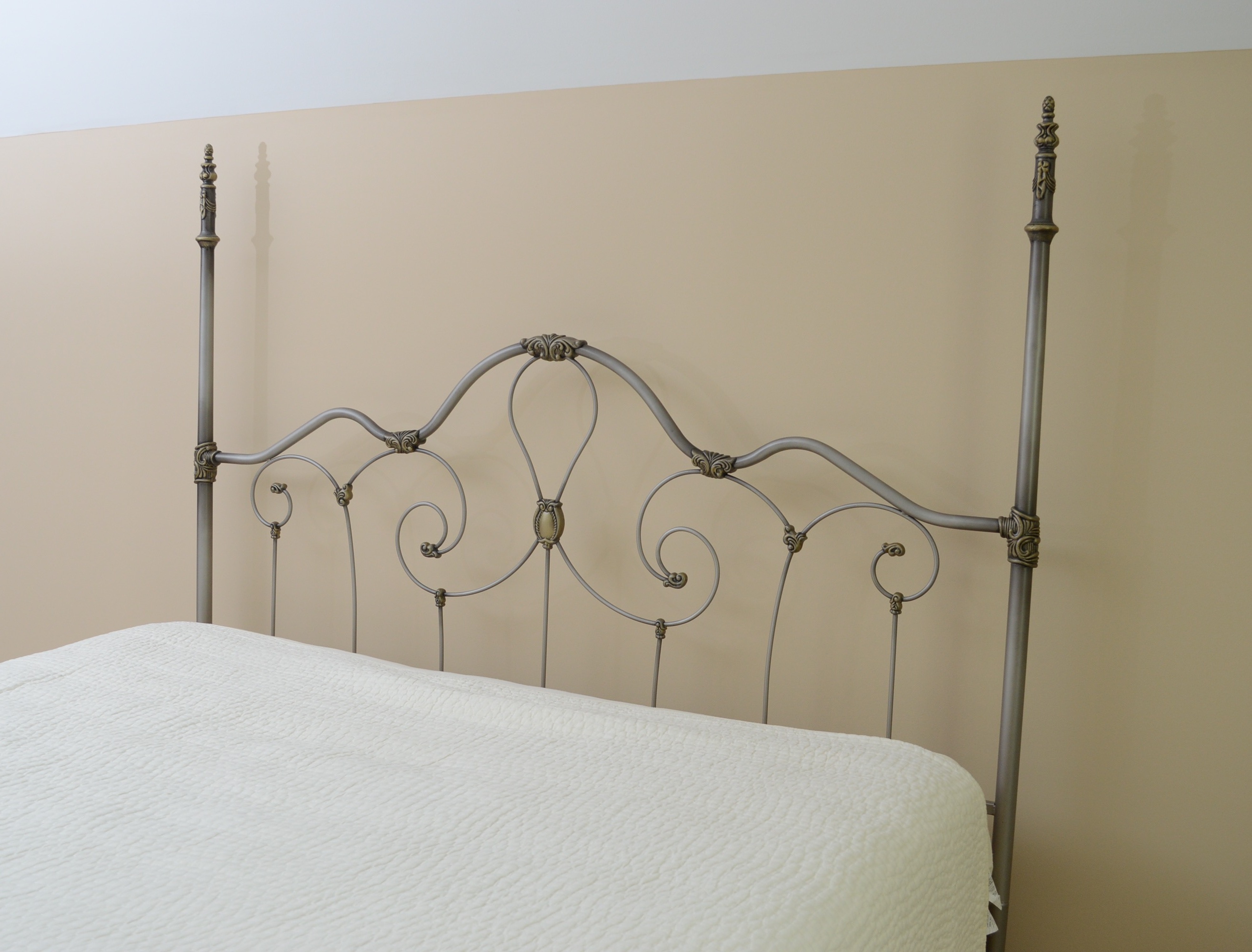 Ornate Four Poster Metal Bed Frame