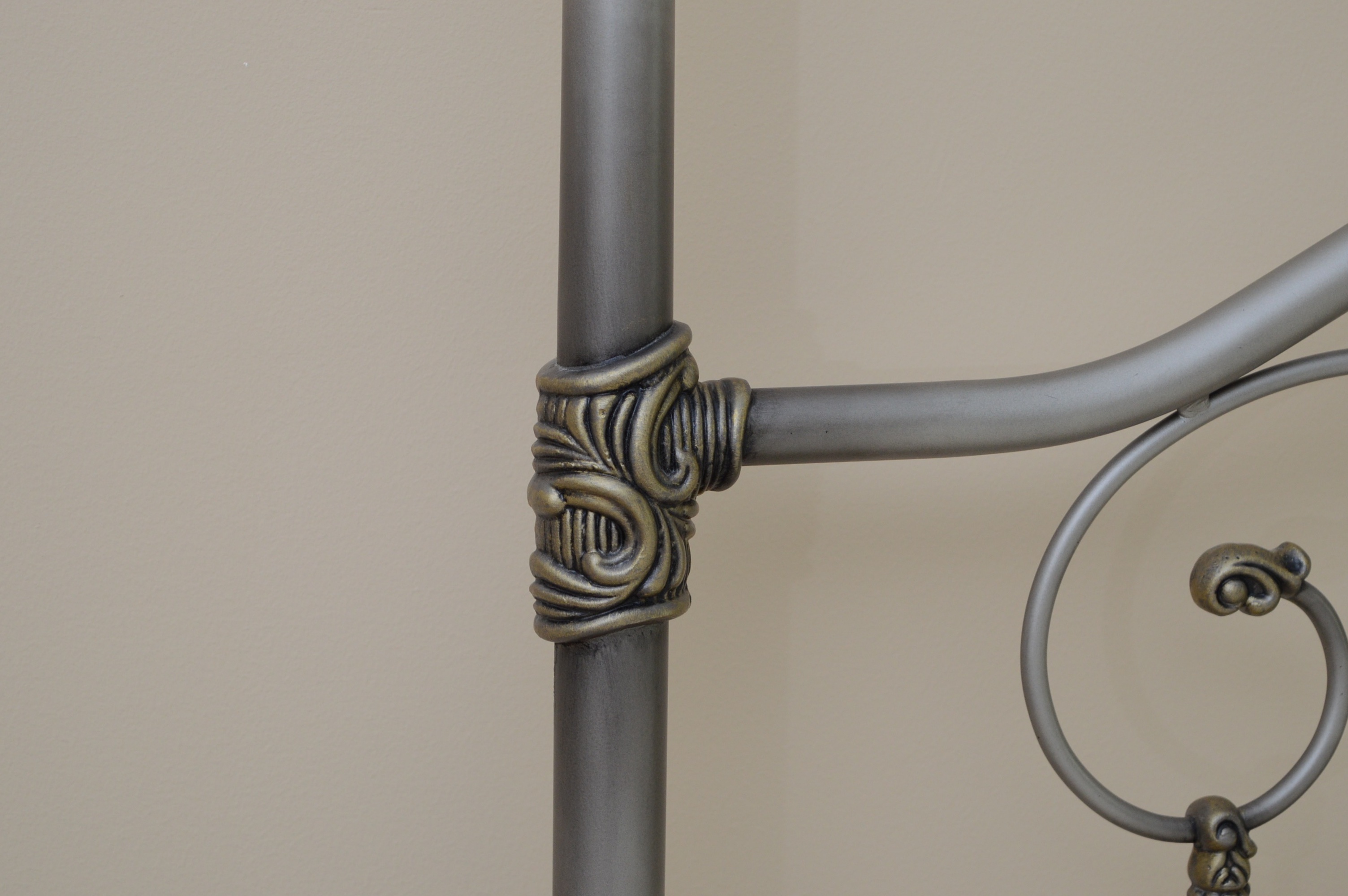 Ornate Four Poster Metal Bed Frame