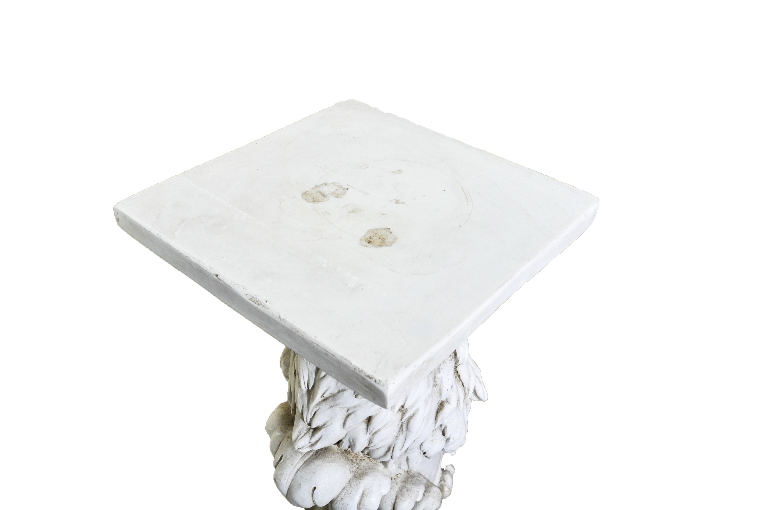 Plaster Lion Pedestal