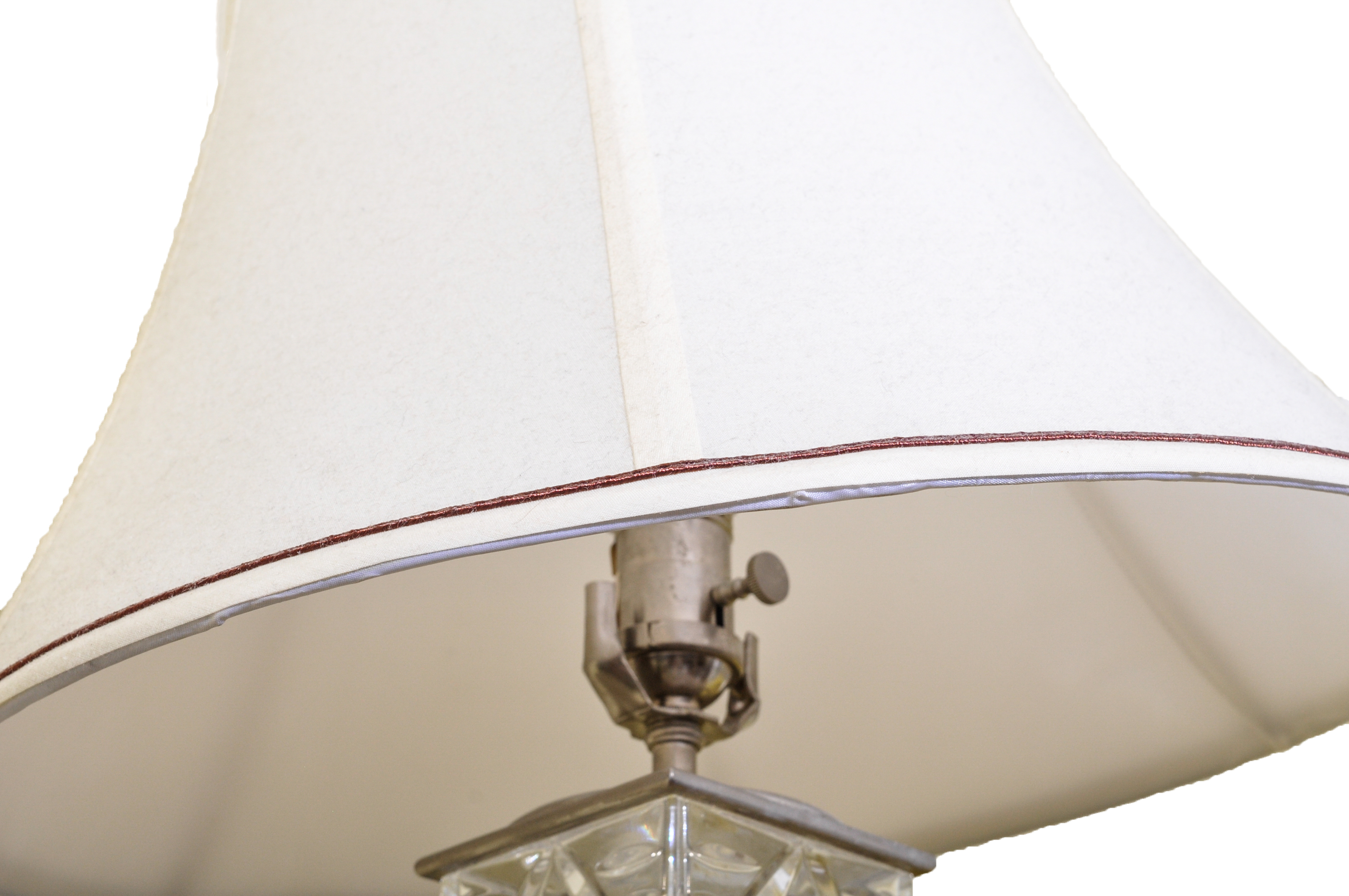 Vintage Cut Glass Table Lamp and Accent Lamp