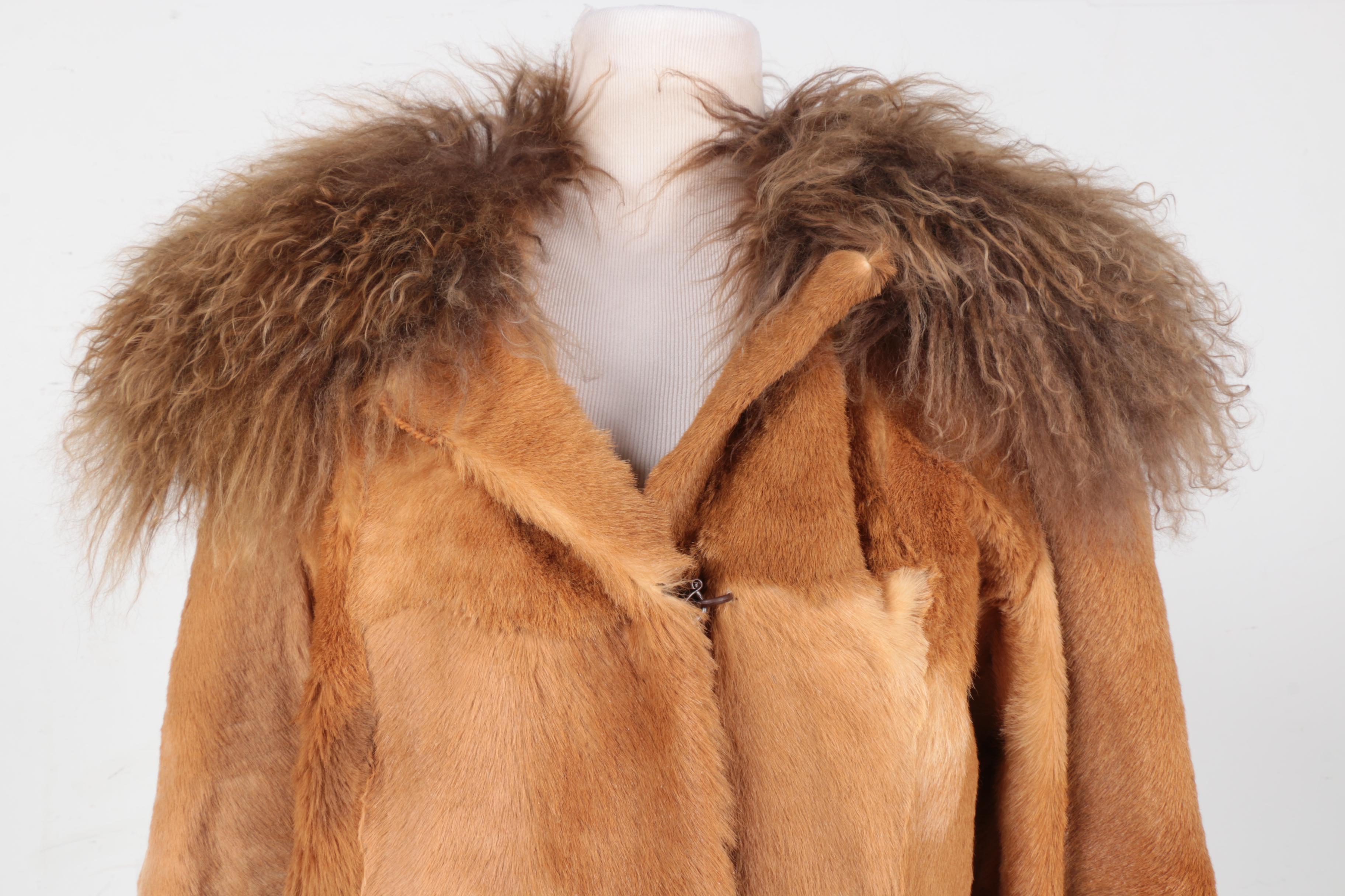 Women's Goat and Mongolian Lamb Fur Coat