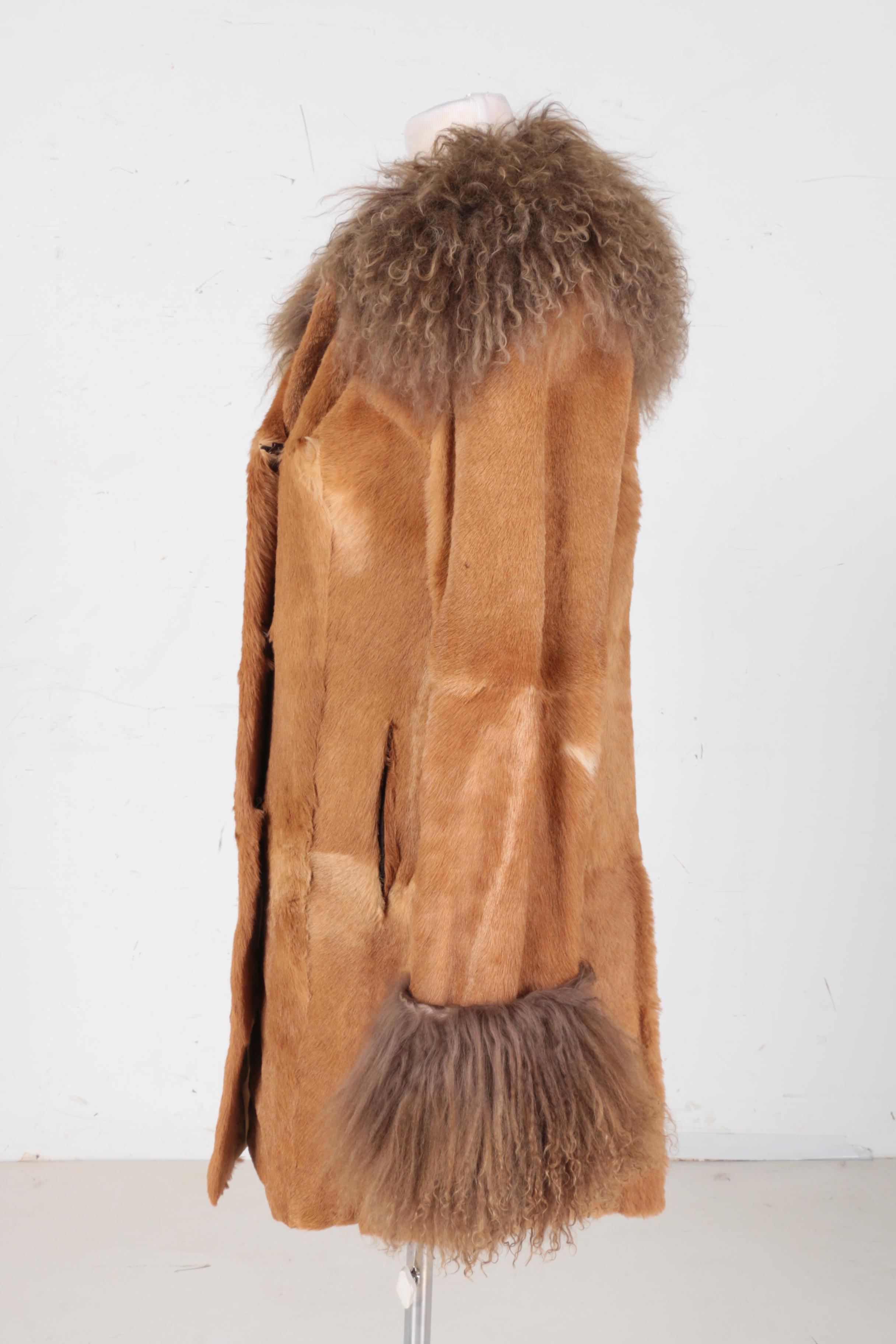 Women's Goat and Mongolian Lamb Fur Coat