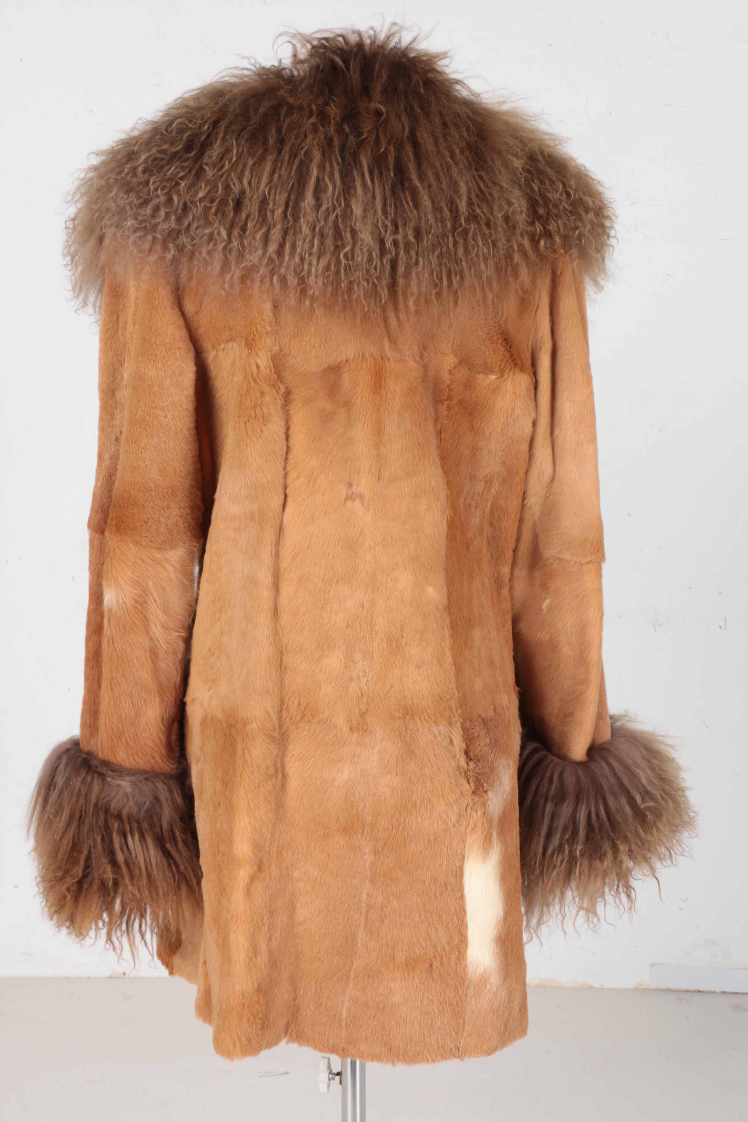 Women's Goat and Mongolian Lamb Fur Coat