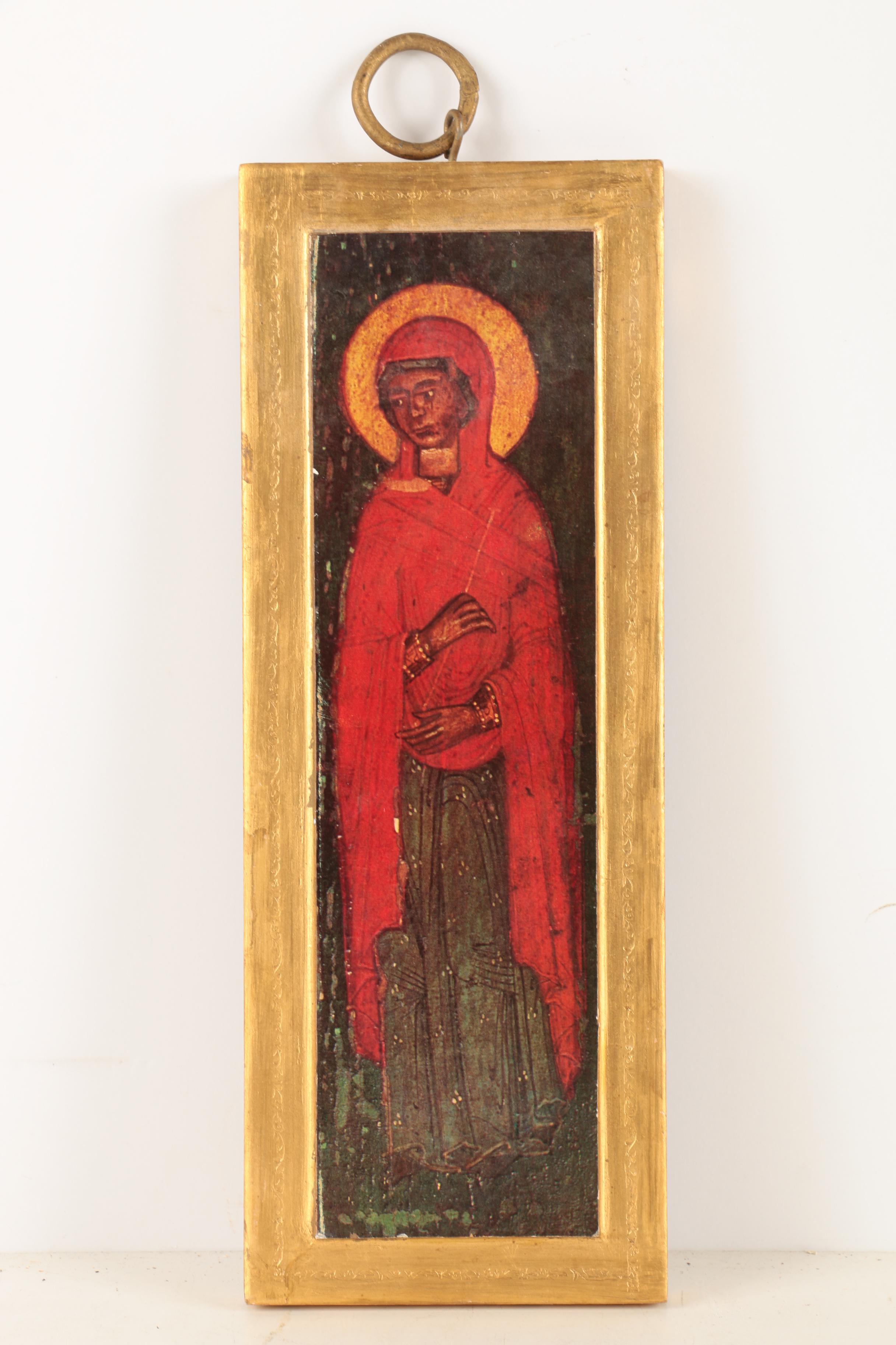 Plaster Astrological Wall Decor and Decorative Icons on Wood