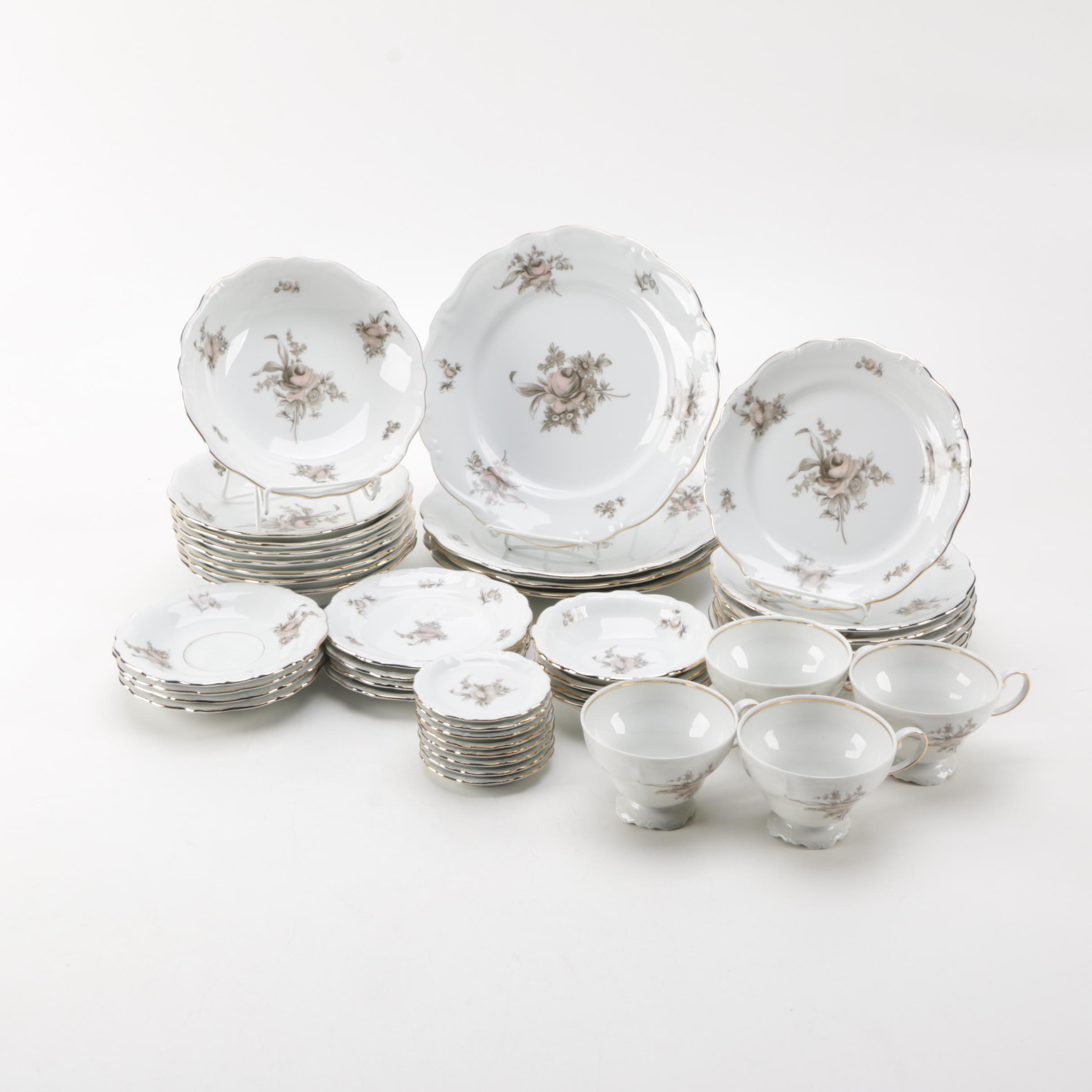 Vintage Johann Haviland "Sepia Rose" Porcelain Tableware