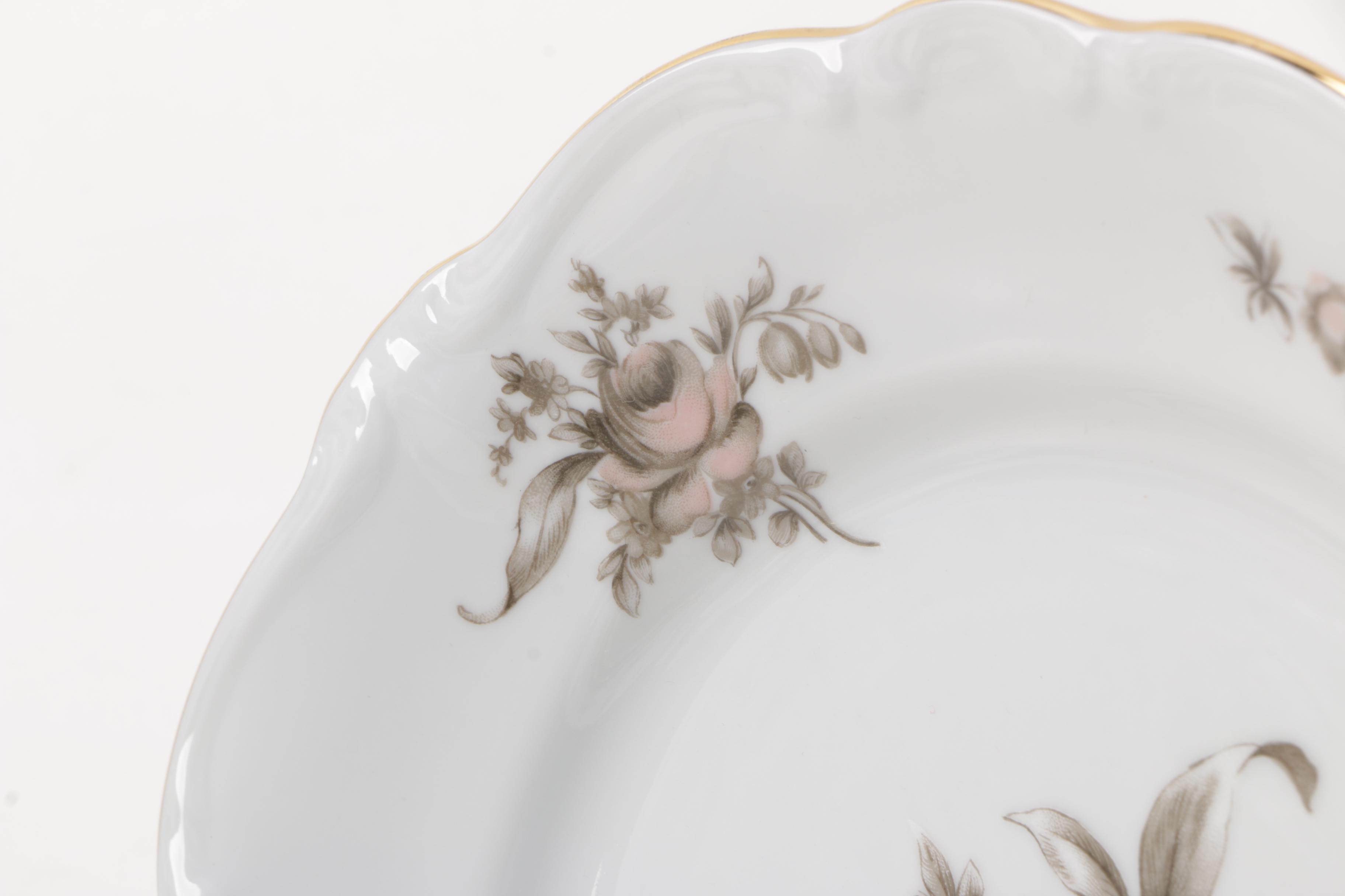 Vintage Johann Haviland "Sepia Rose" Porcelain Tableware