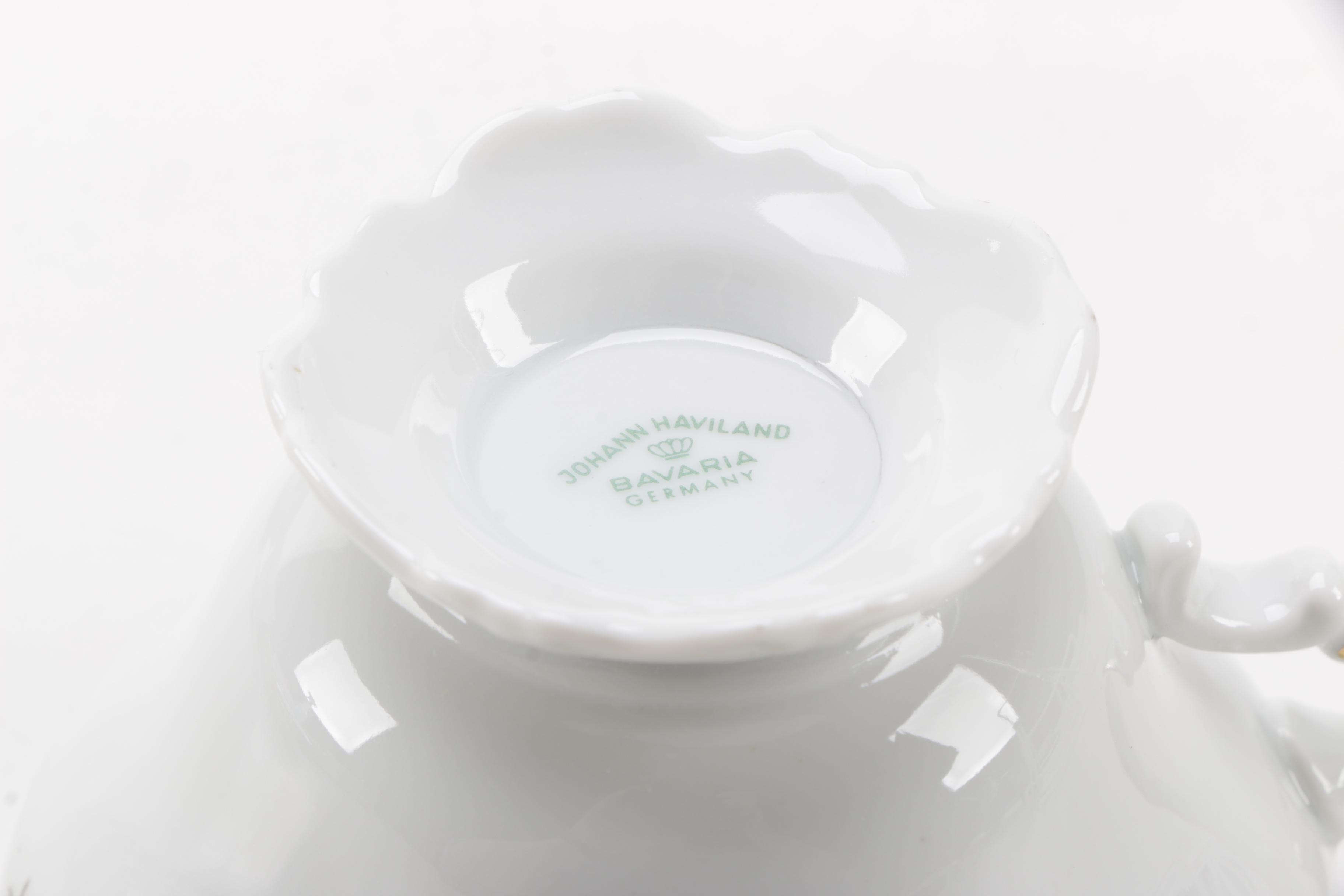 Vintage Johann Haviland "Sepia Rose" Porcelain Tableware