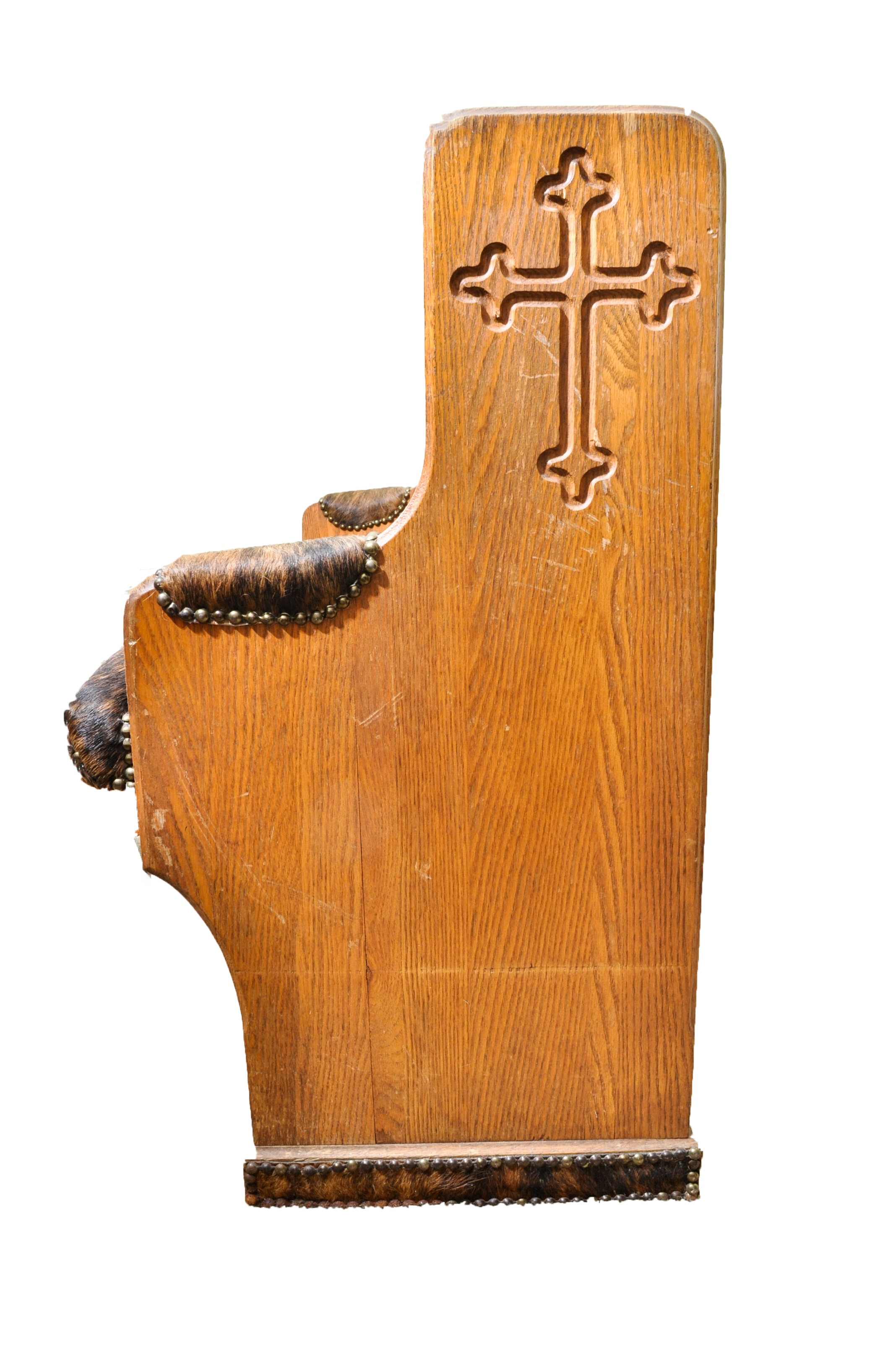 Hide Covered Church Pew