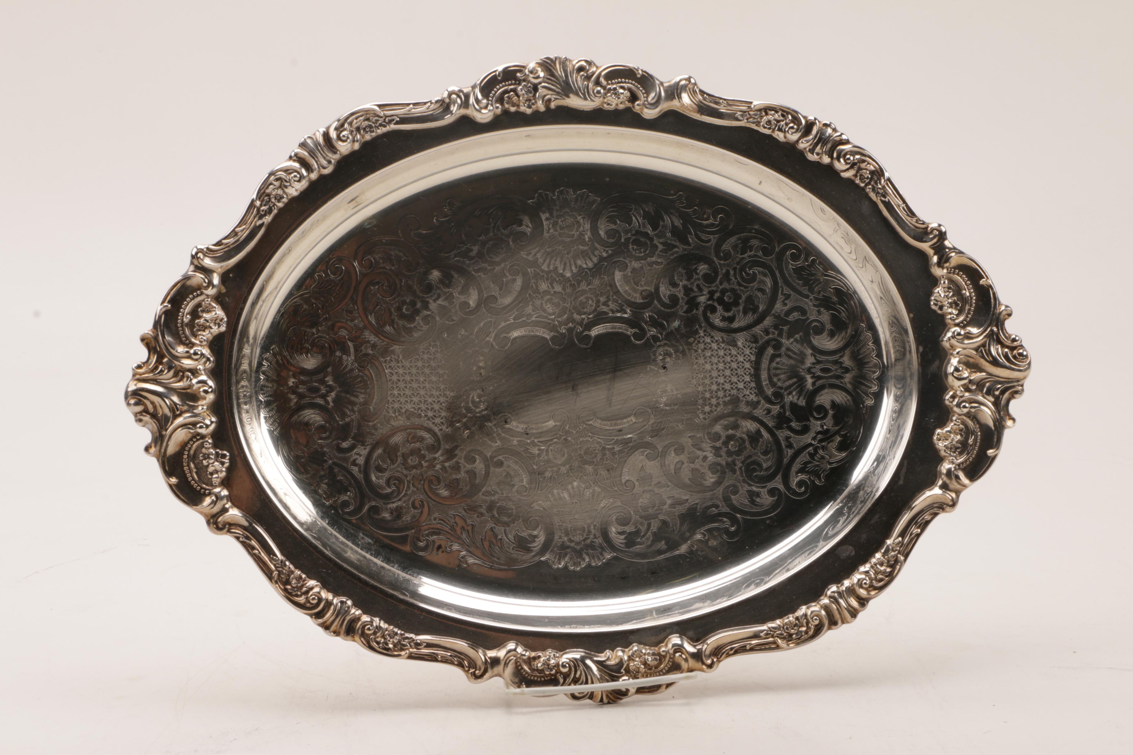 Silver Plate and Glass Relish Servers Including Wallace