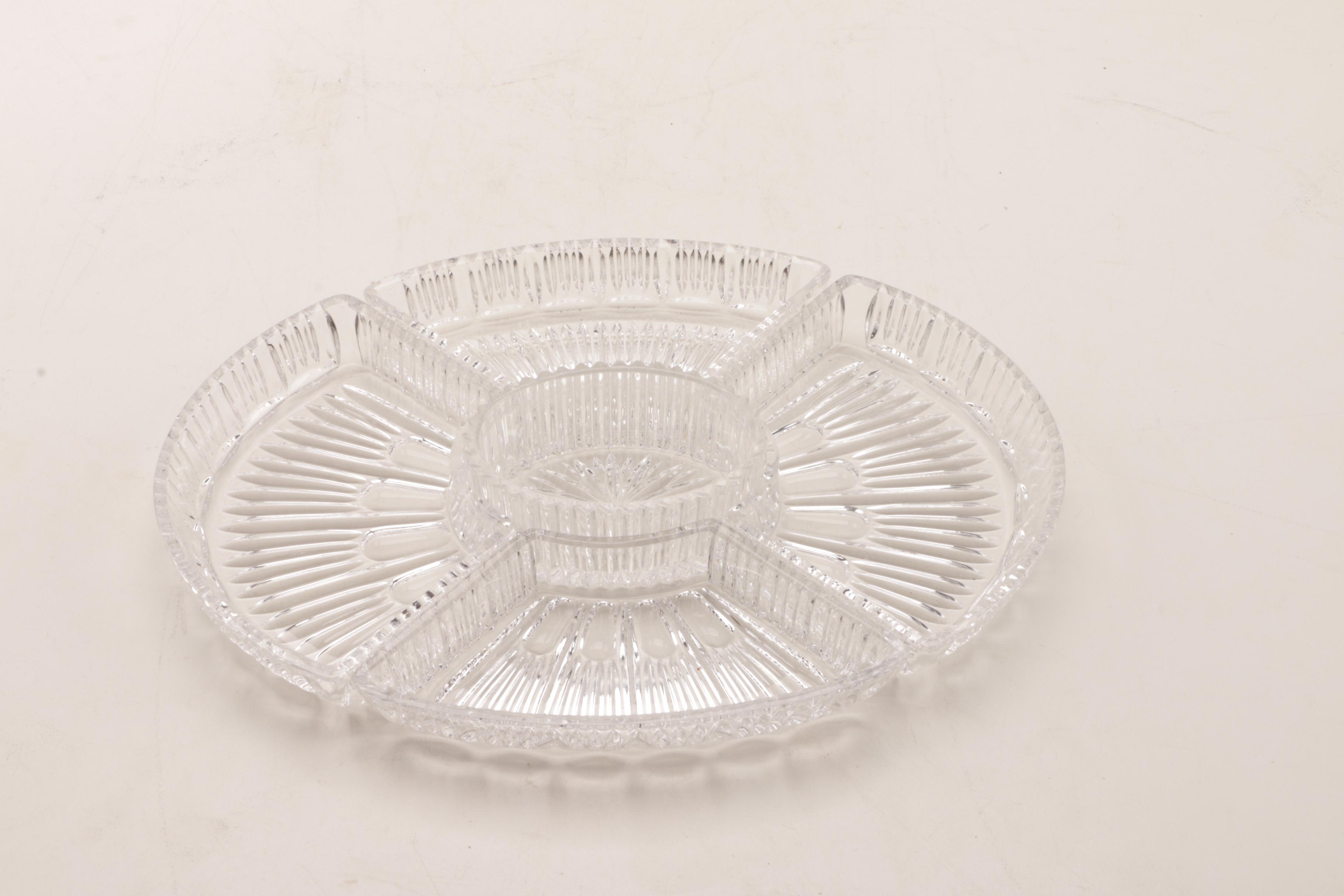 Silver Plate and Glass Relish Servers Including Wallace