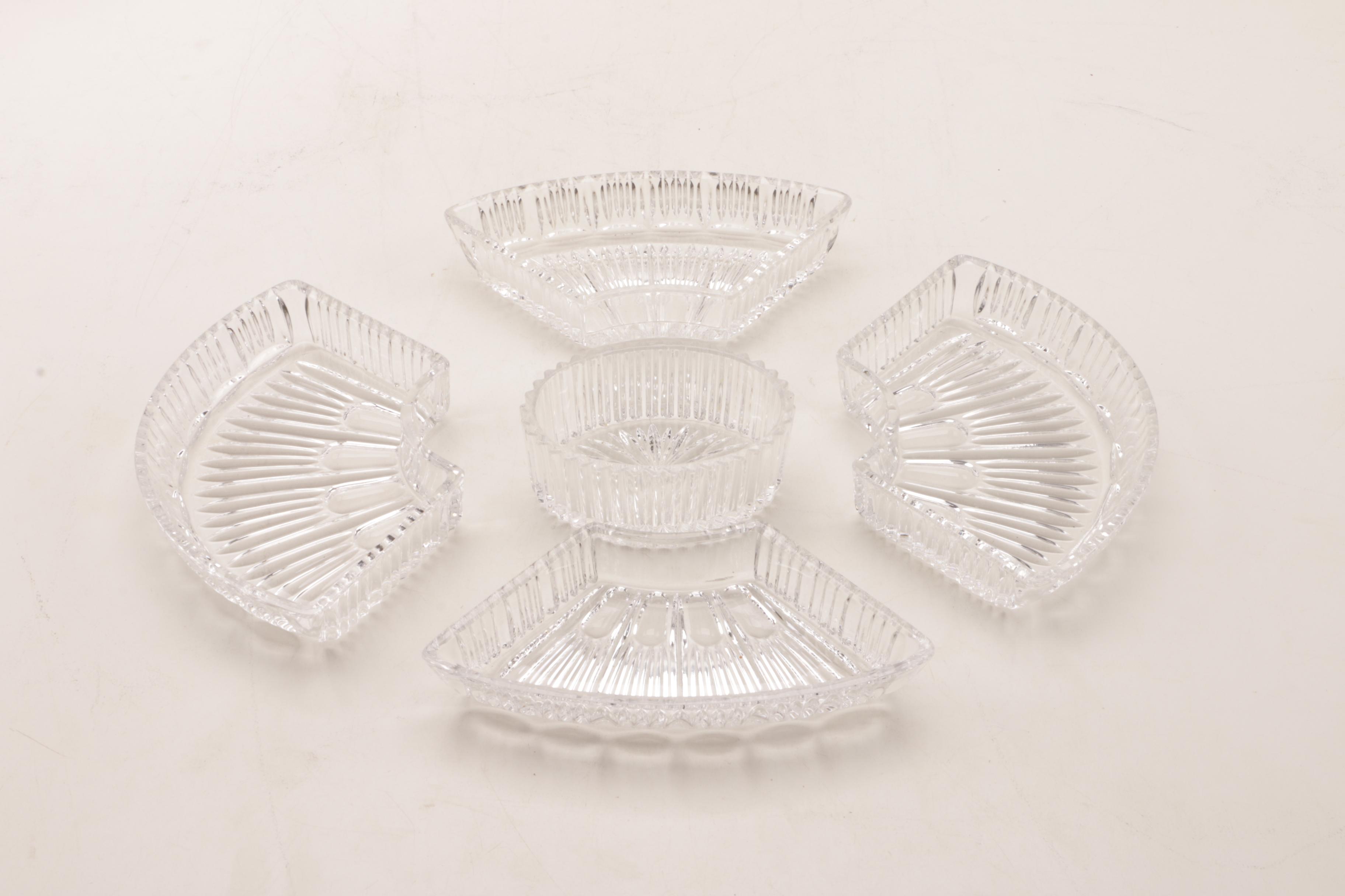 Silver Plate and Glass Relish Servers Including Wallace