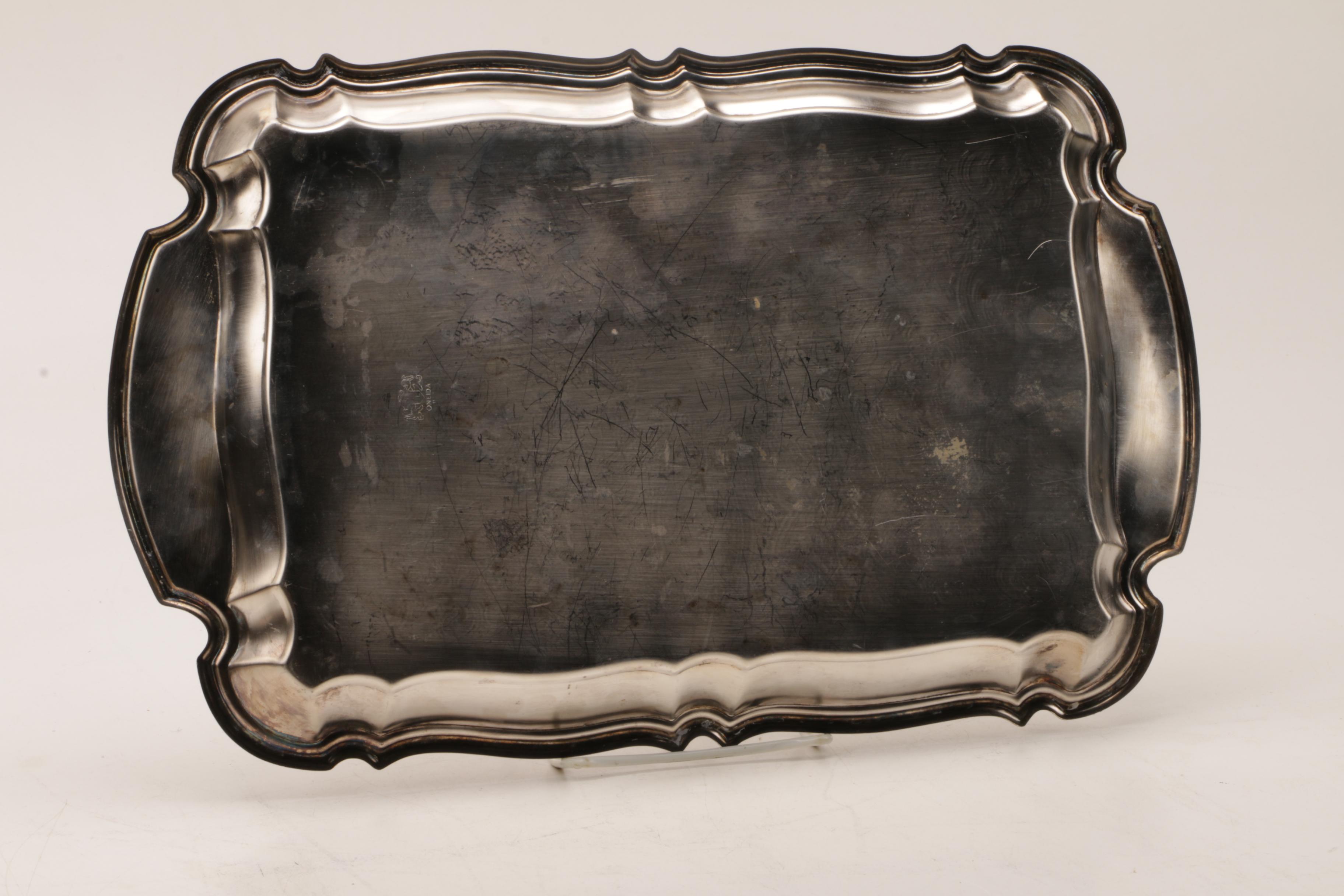 Silver Plate and Glass Relish Servers Including Wallace