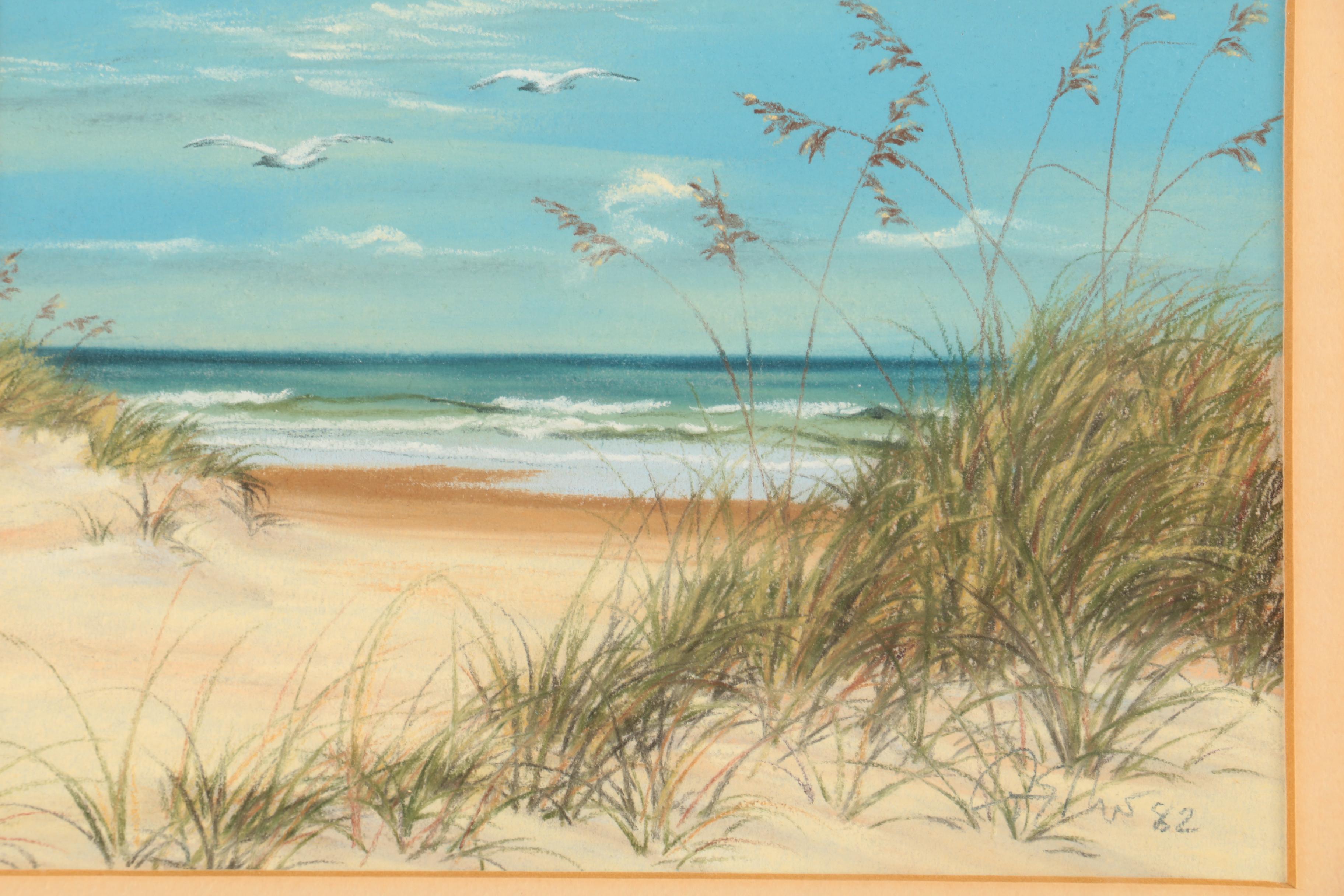 Carol E. Napoli and Libby Chalk Pastel Drawings of Beaches