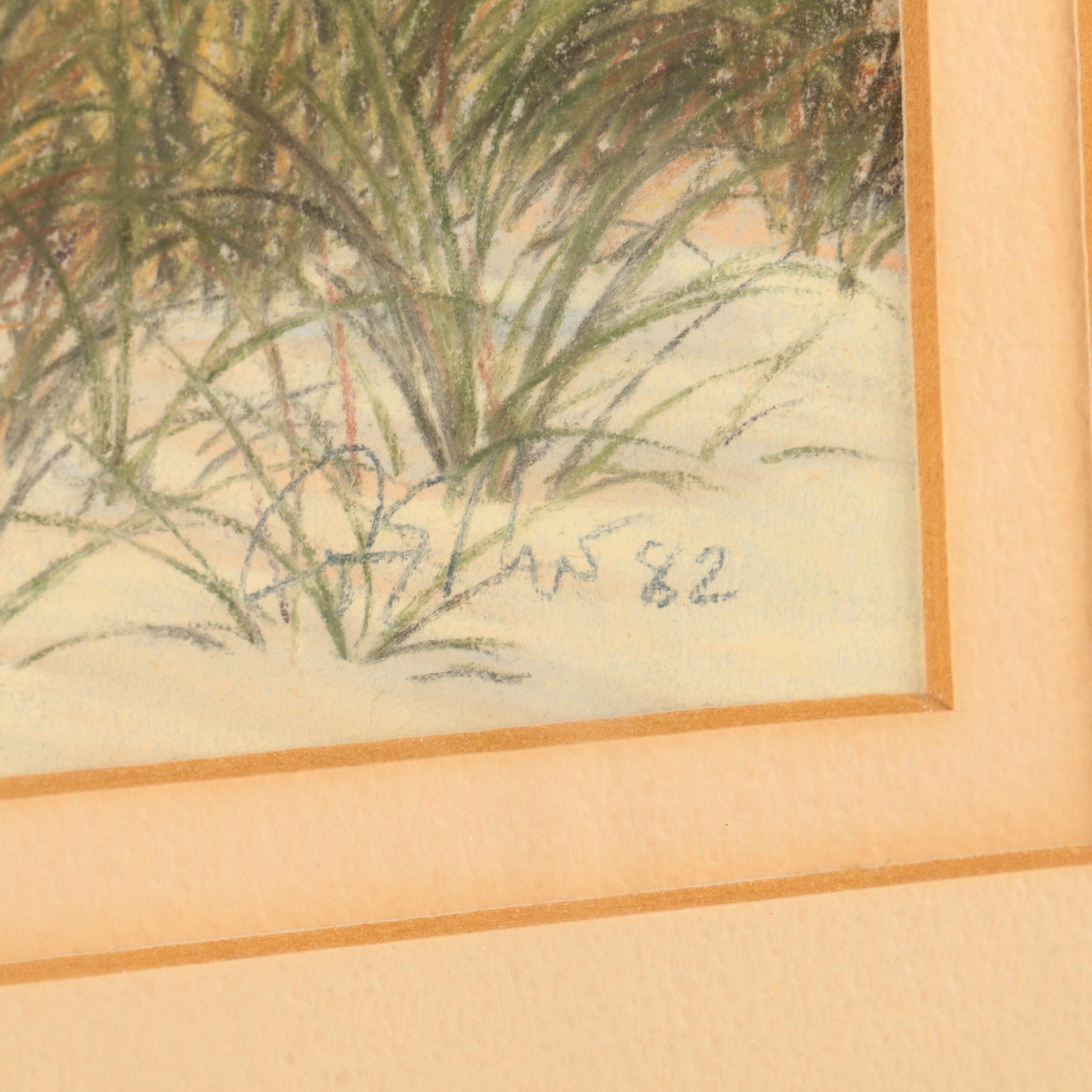 Carol E. Napoli and Libby Chalk Pastel Drawings of Beaches