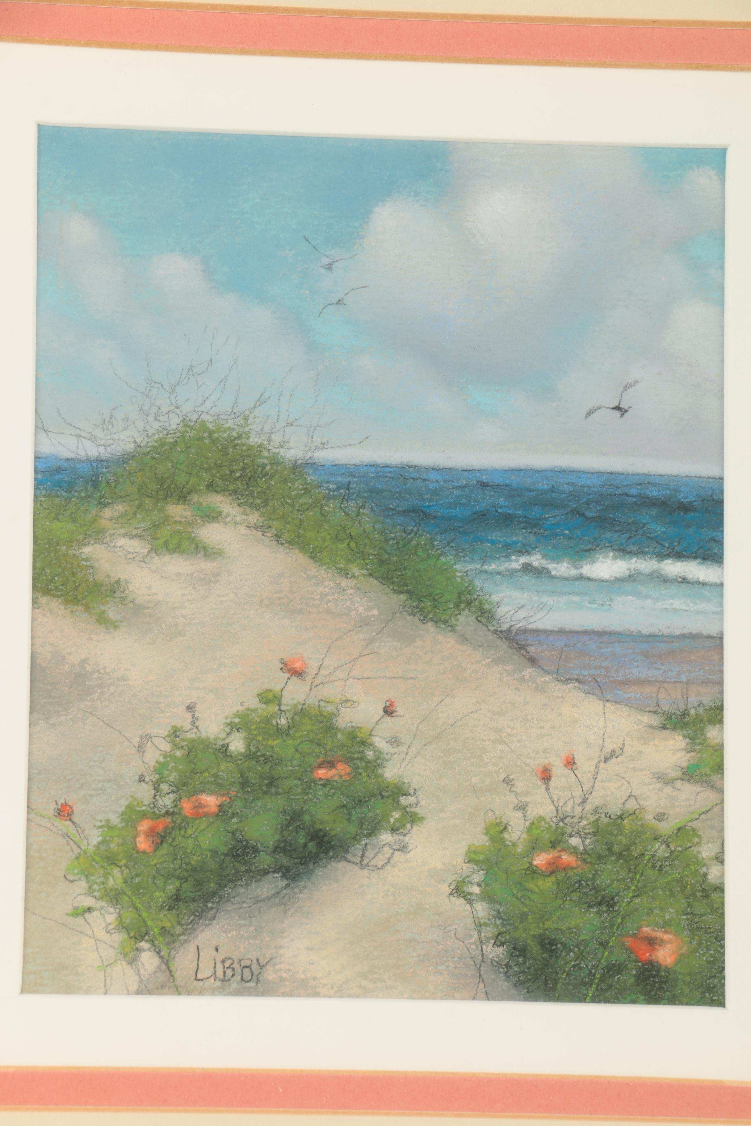 Carol E. Napoli and Libby Chalk Pastel Drawings of Beaches