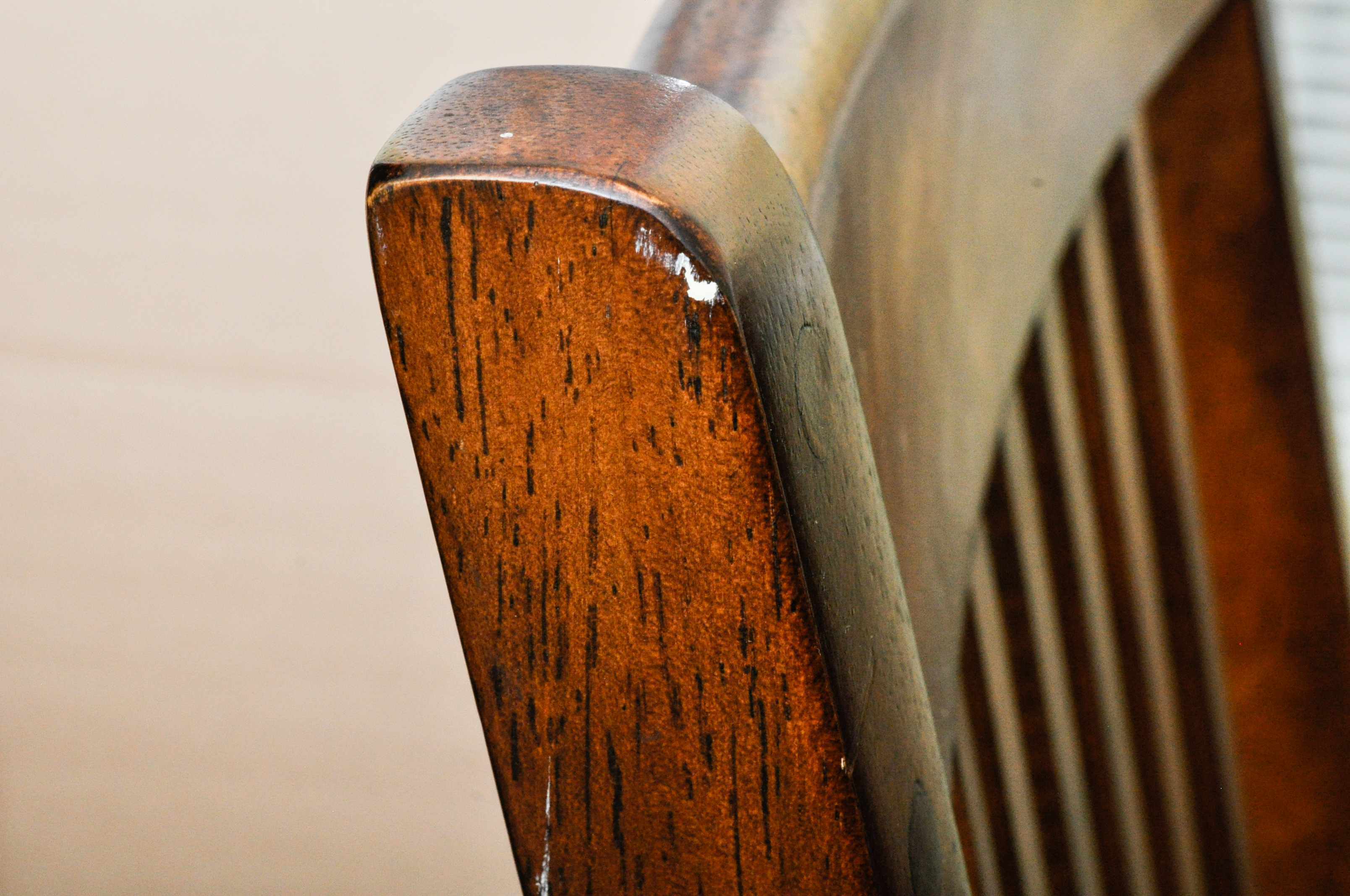 Arts-and-Crafts Style Dining Table and Six Chairs