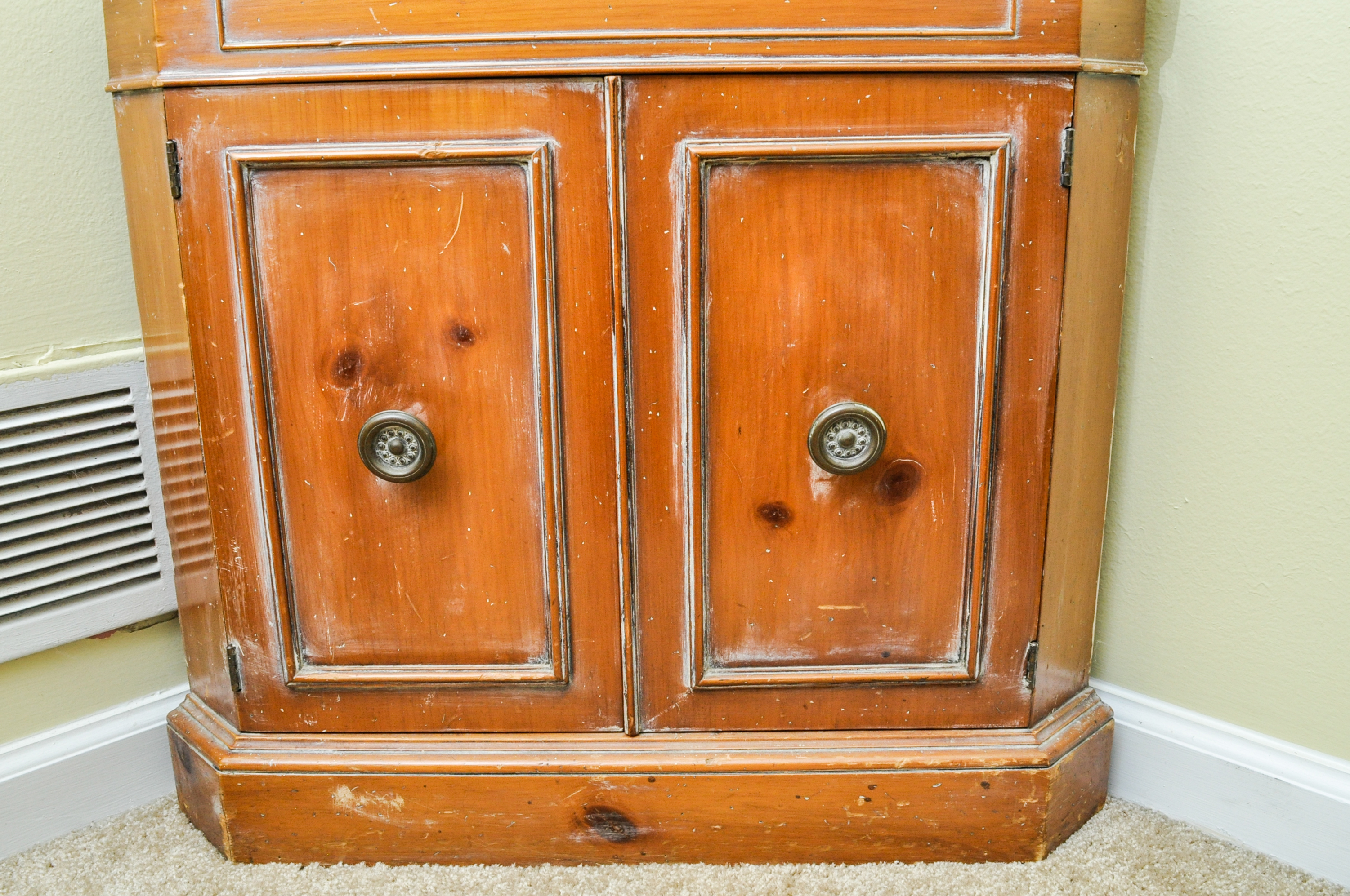Pine Corner Display Cabinet
