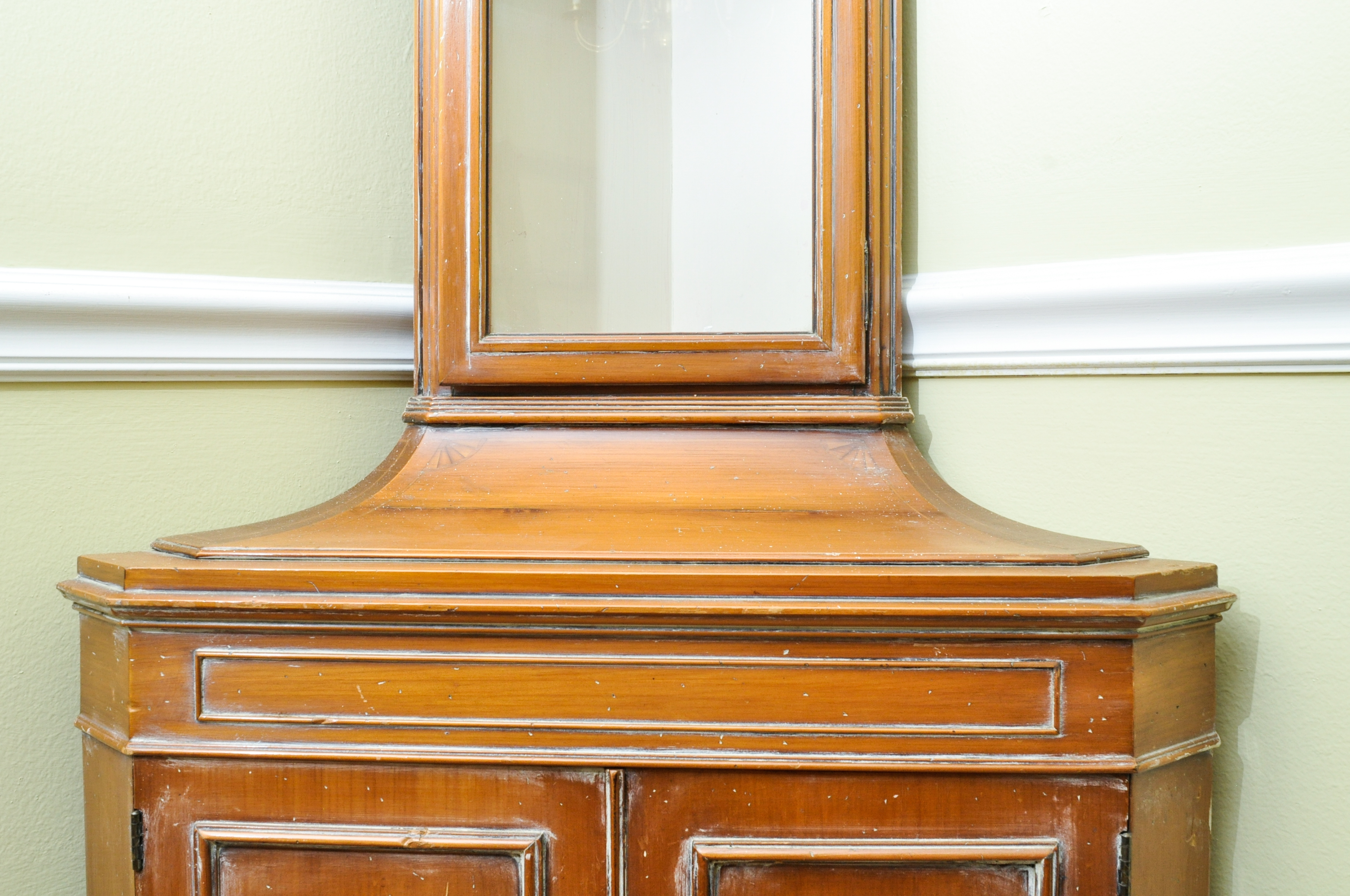 Pine Corner Display Cabinet